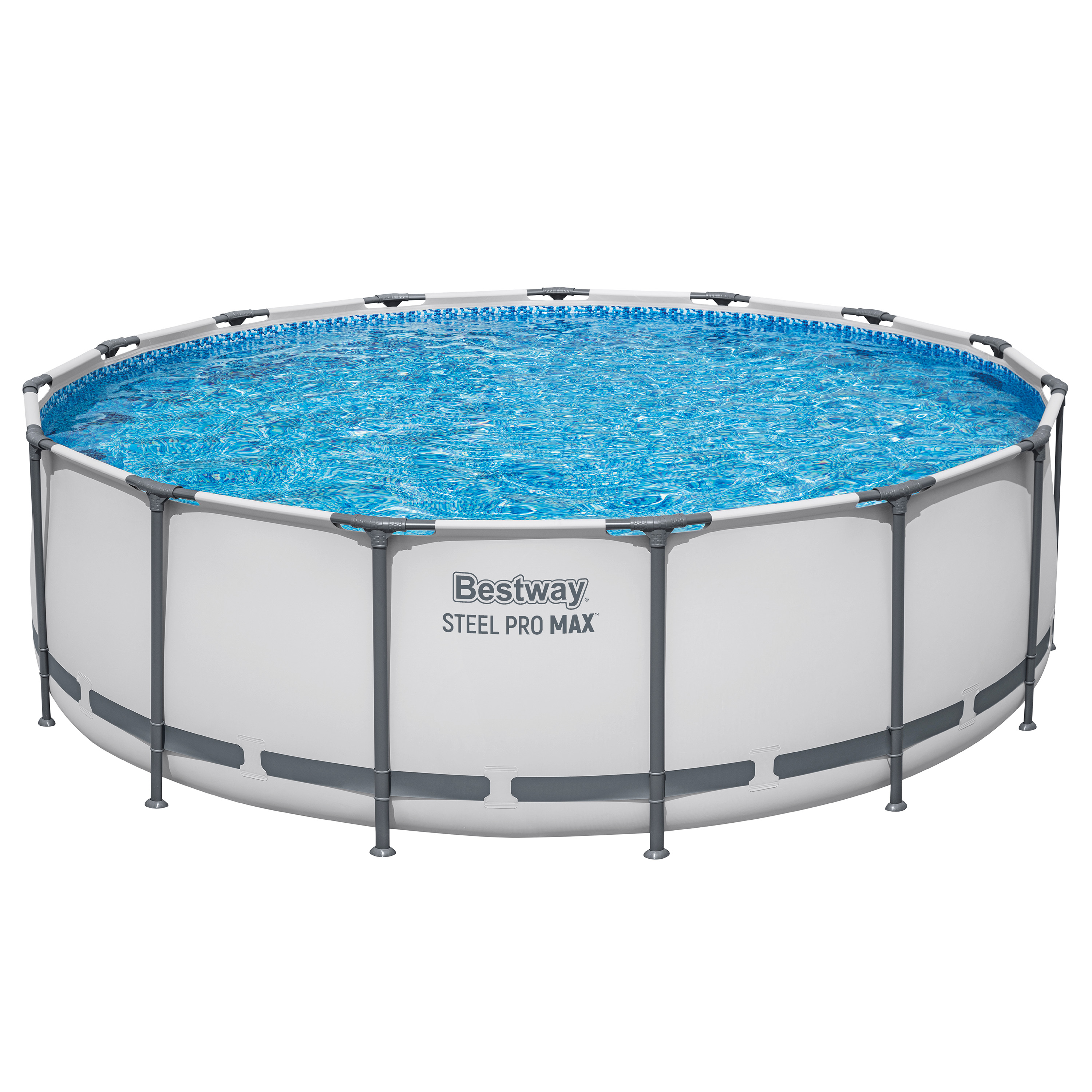 Steel Pro MAX™ Solo Pool ohne Zubehör Ø 457 x 122 cm, lichtgrau, rund