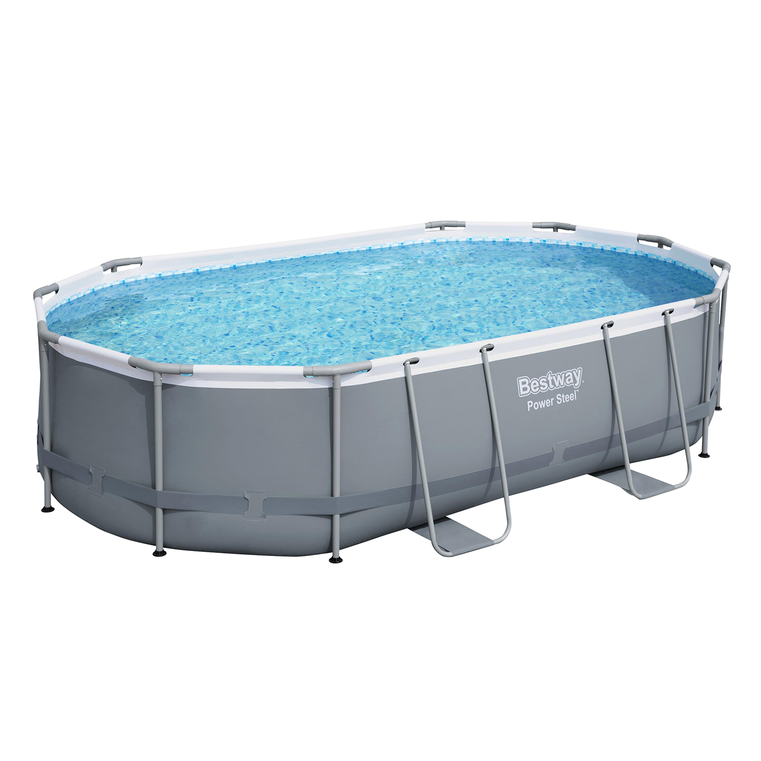 Power Steel 16'x10'x42"/4.88m x3.05m x1.07m Oval Pool