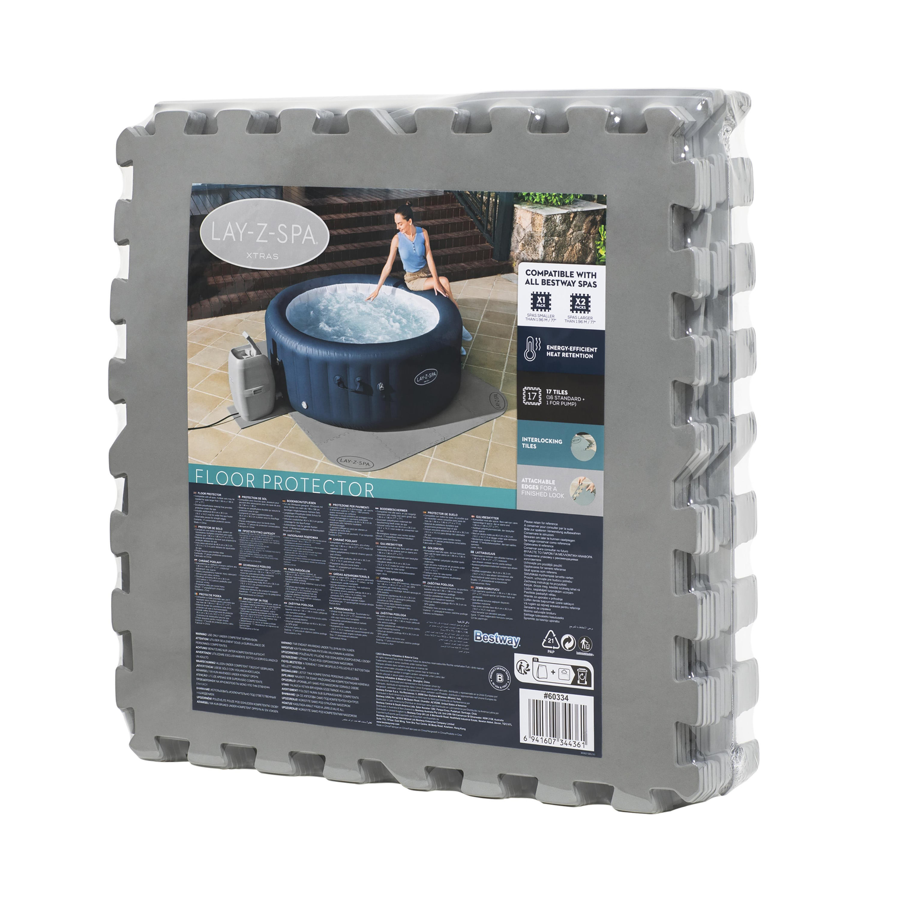 LAY-Z-SPA® Xtras Bodenschutzmatten Set 196 x 196 cm