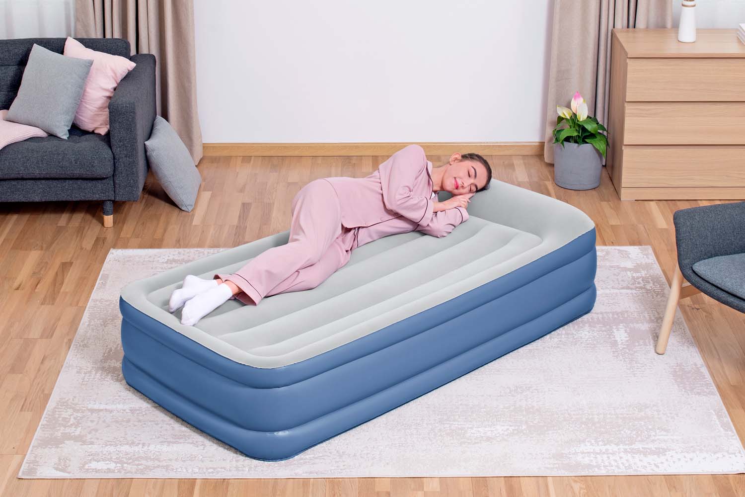 TriTech™ Single-Luftbett mit integrierter Elektropumpe 191 x 97 x 46 cm