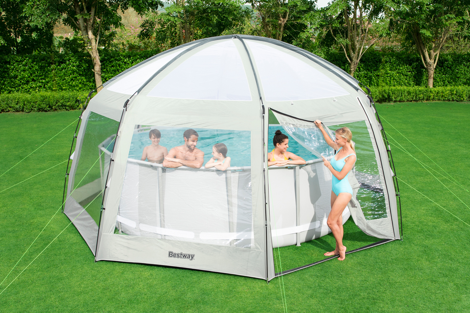 Pavillon für runde Pools, 600 x 295 cm