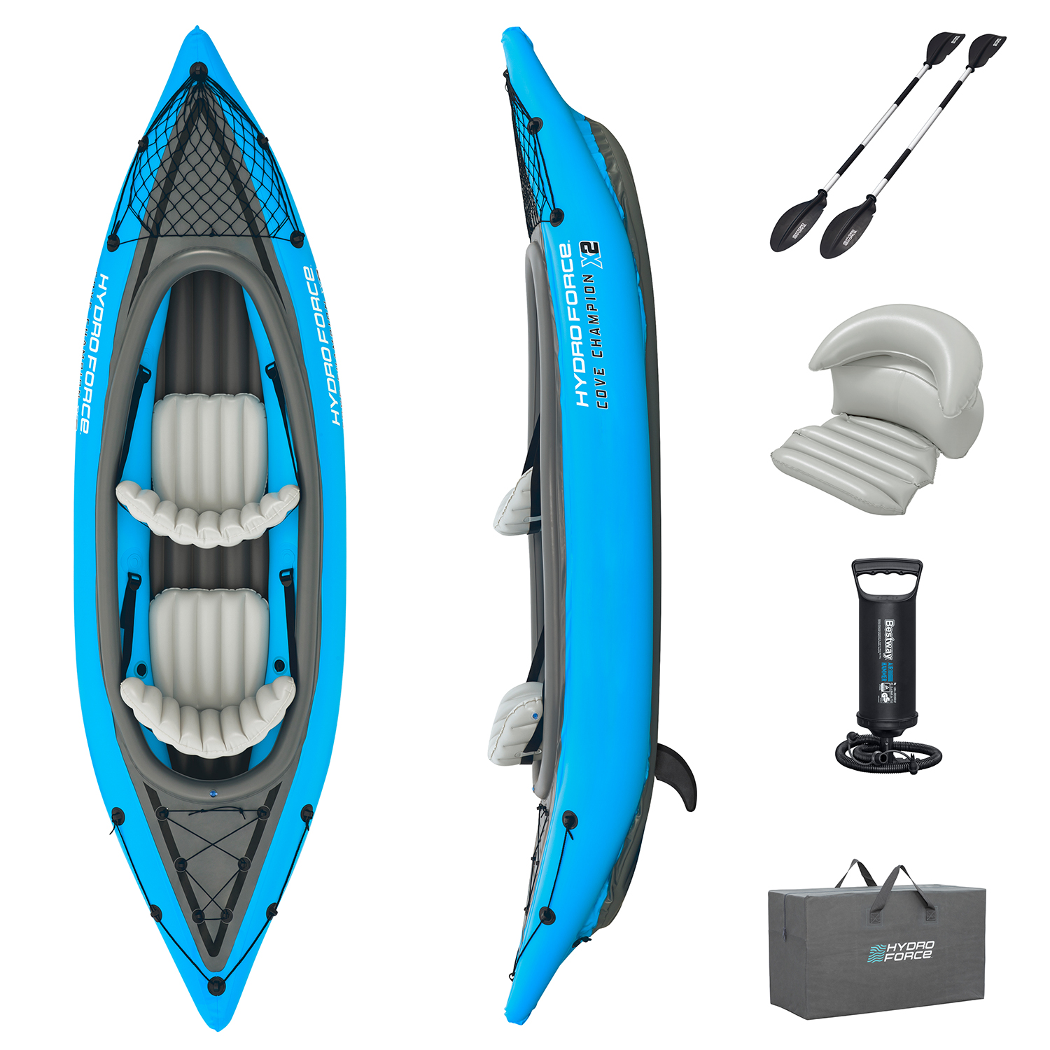 Hydro-Force™ Kajak Set Cove Champion™ X2 331 x 88 x 45 cm Hydro-Force™ Kajak Set Cove Champion™ X2 331 x 88 x 45 cm