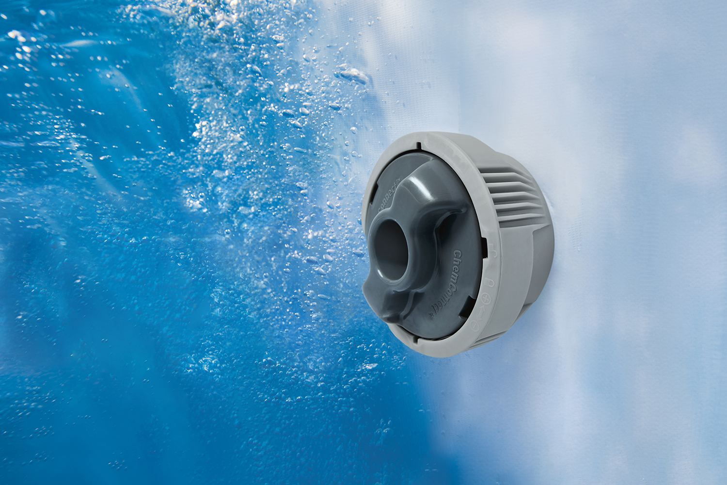 LAY-Z-SPA® Energiespar Whirlpool Cabo HydroJet™ mit App-Steuerung, für 6 Personen, 180 x 180 x 71 cm, Kreuzgeflecht-Optik (Eichengrau)