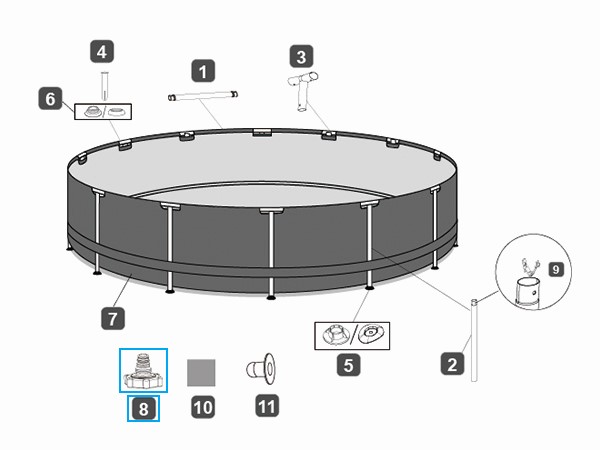 Bestway® Spare Part Drain valve adapter for Steel Pro™, Fast Set™ and Steel Pro MAX™Pools Bestway® Spare Part Drain valve adapter for Steel Pro™, Fast Set™ and Steel Pro MAX™Pools