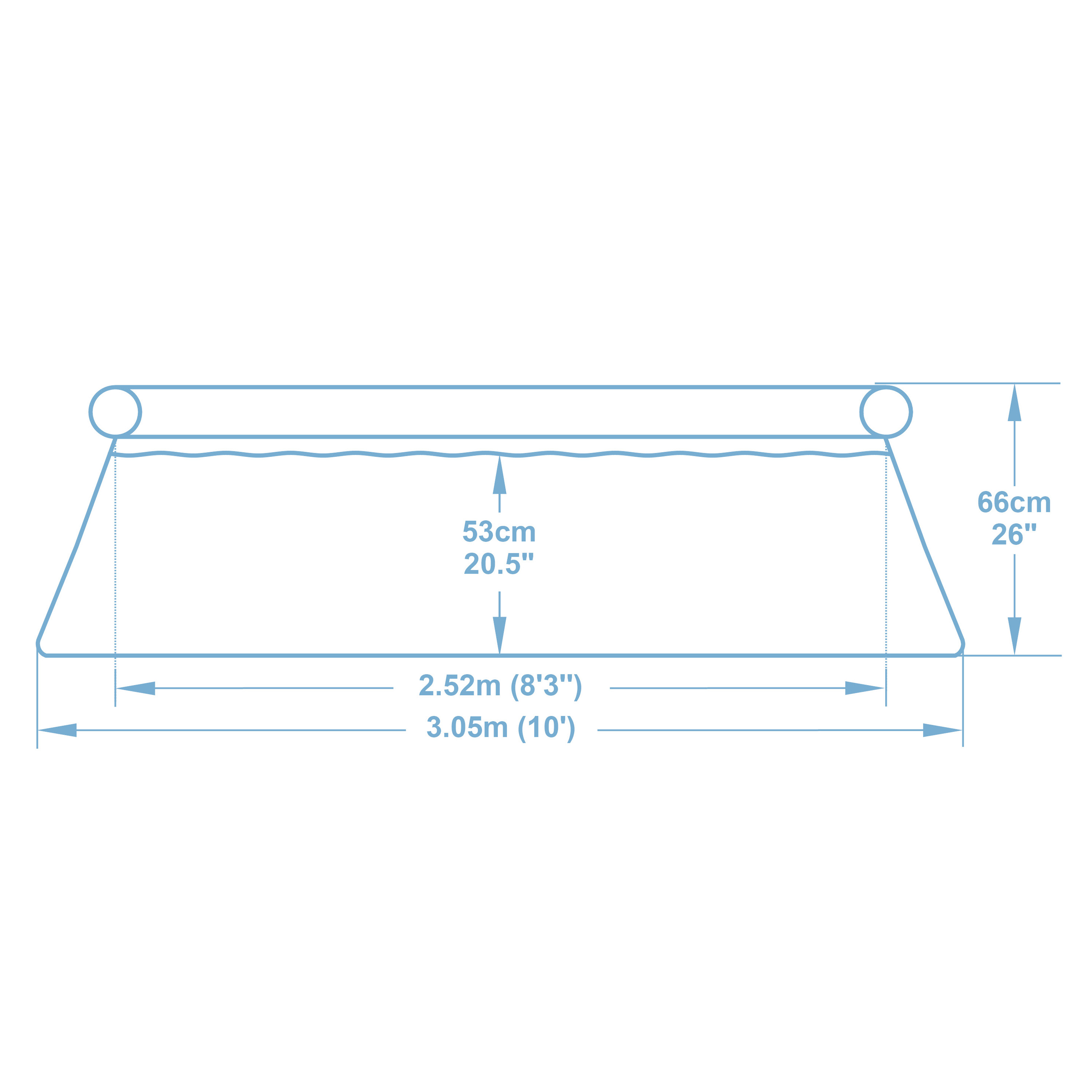 Fast Set™ Aufstellpool ohne Pumpe Ø 305 x 66 cm, blau, rund
