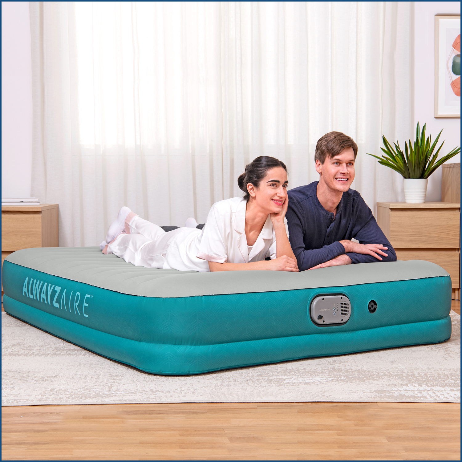 AlwayzAire™ 2-Personen-Luftbett ohne Druckverlust Selbstaufblasend 203 x 152 x 36 cm