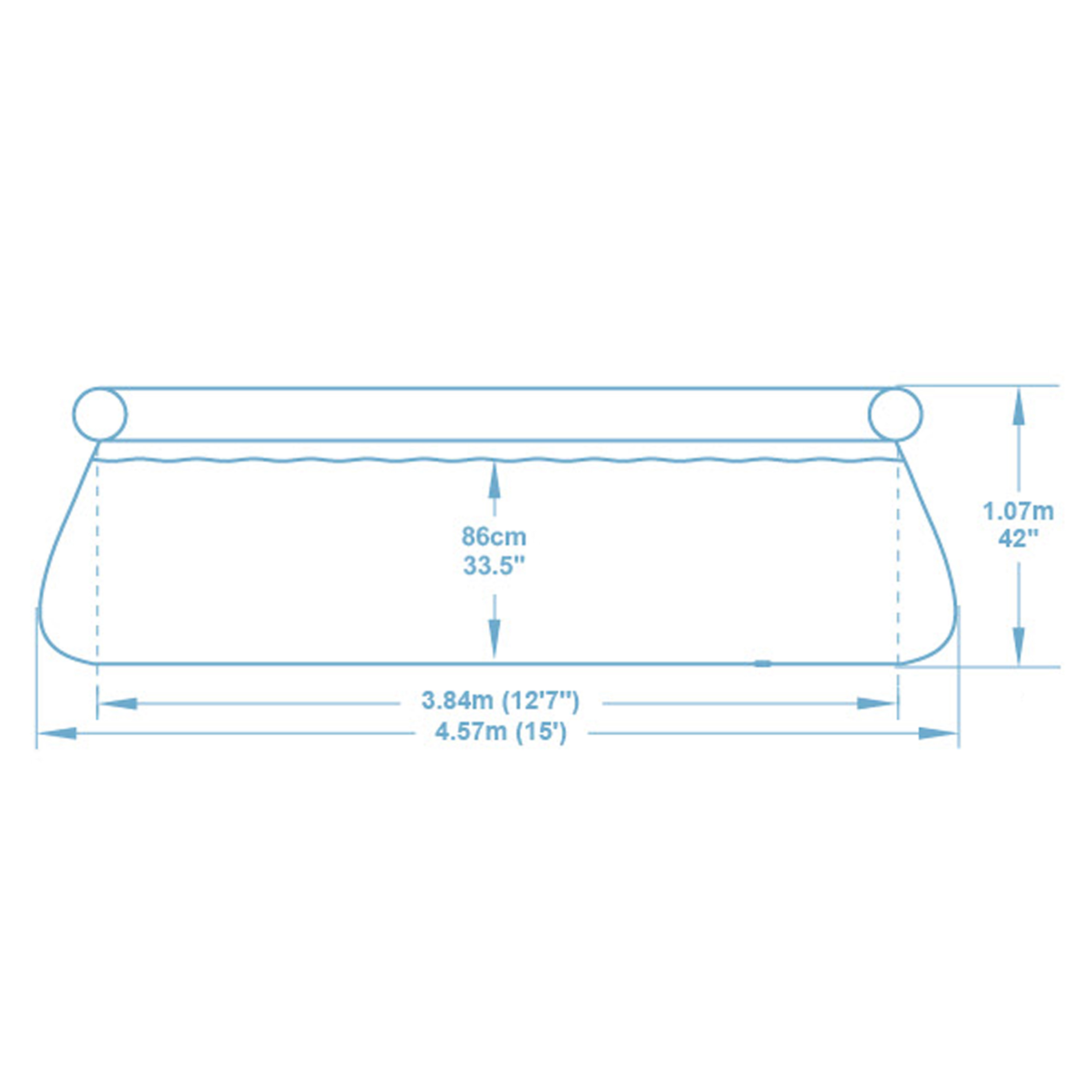 Fast Set™ Aufstellpool Set mit Filterpumpe Ø 457 x 107 cm, Grafisches Liniendesign, rund