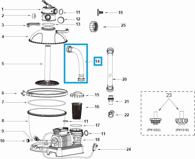Bestway® Spare Part piping for sand filter unit