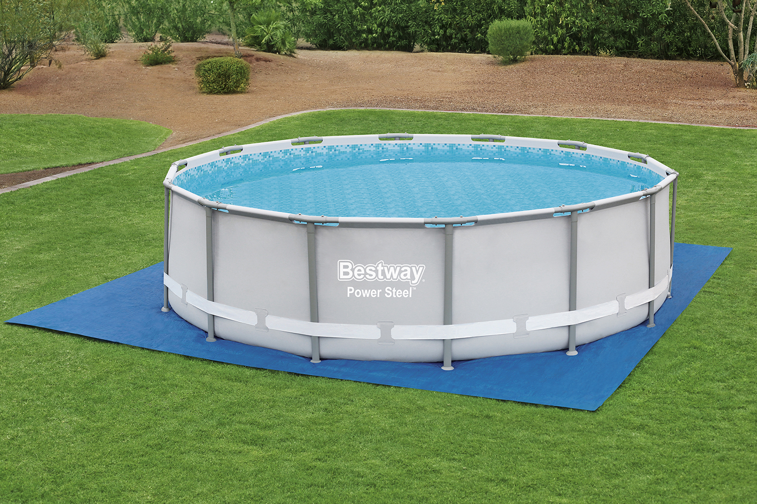 PE-Bodenplane 488 x 488 cm, blau, quadratisch PE-Bodenplane 488 x 488 cm, blau, quadratisch