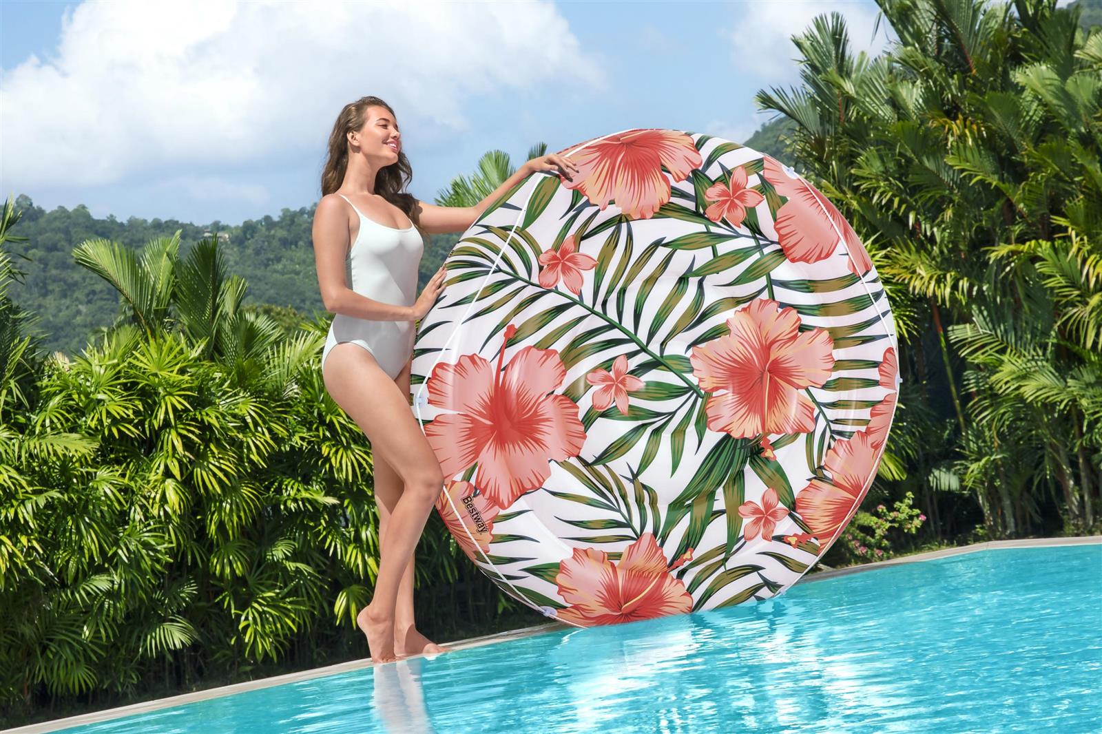 Badeinsel Peaceful Palms™ Ø 158 cm