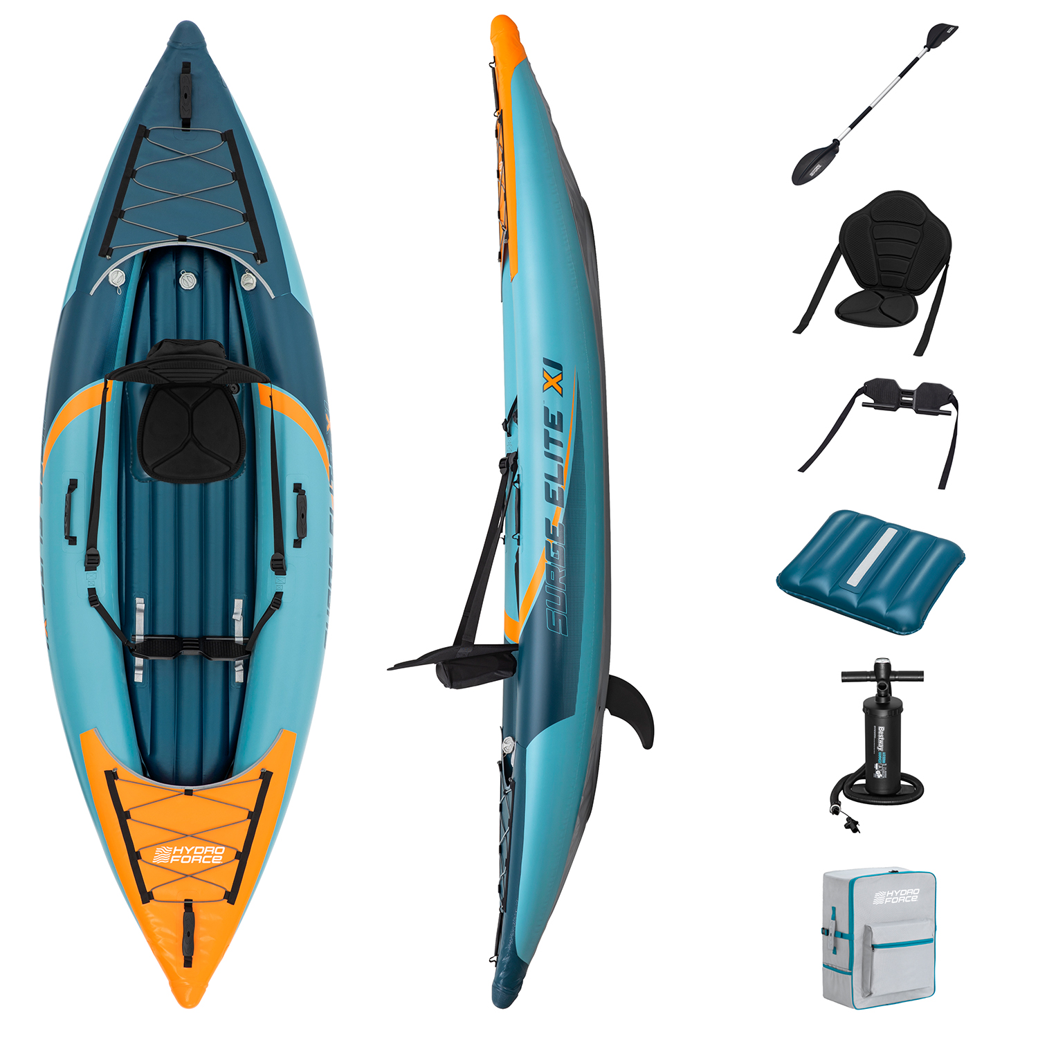 Hydro Force® Kajak-Set Surge Elite™ X1 312 x 94 x 30 cm