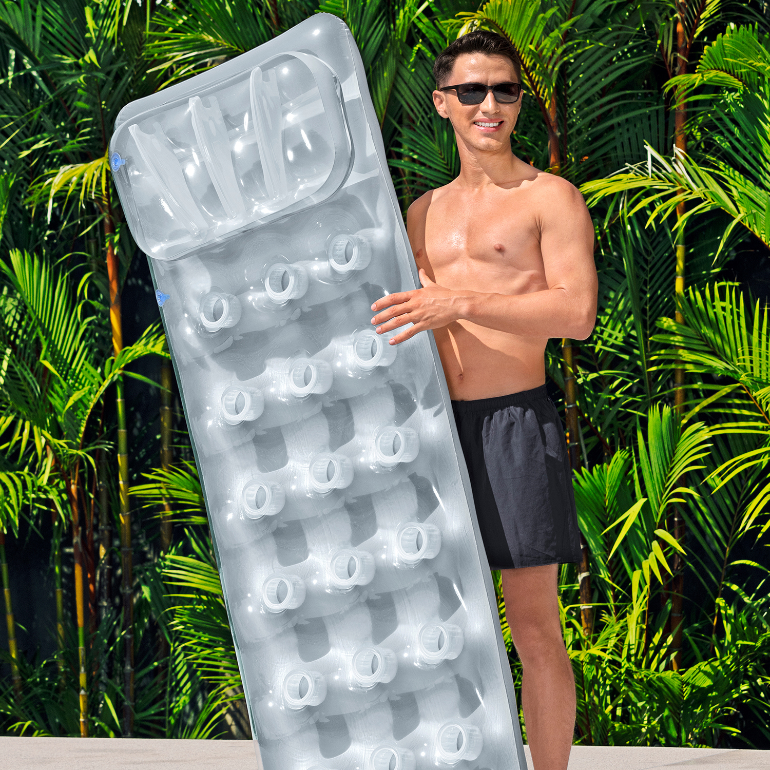 Bestway® 6'2" x 28"/1.88m x 71cm Metal Tech Lounge Bestway® 6'2" x 28"/1.88m x 71cm Metal Tech Lounge