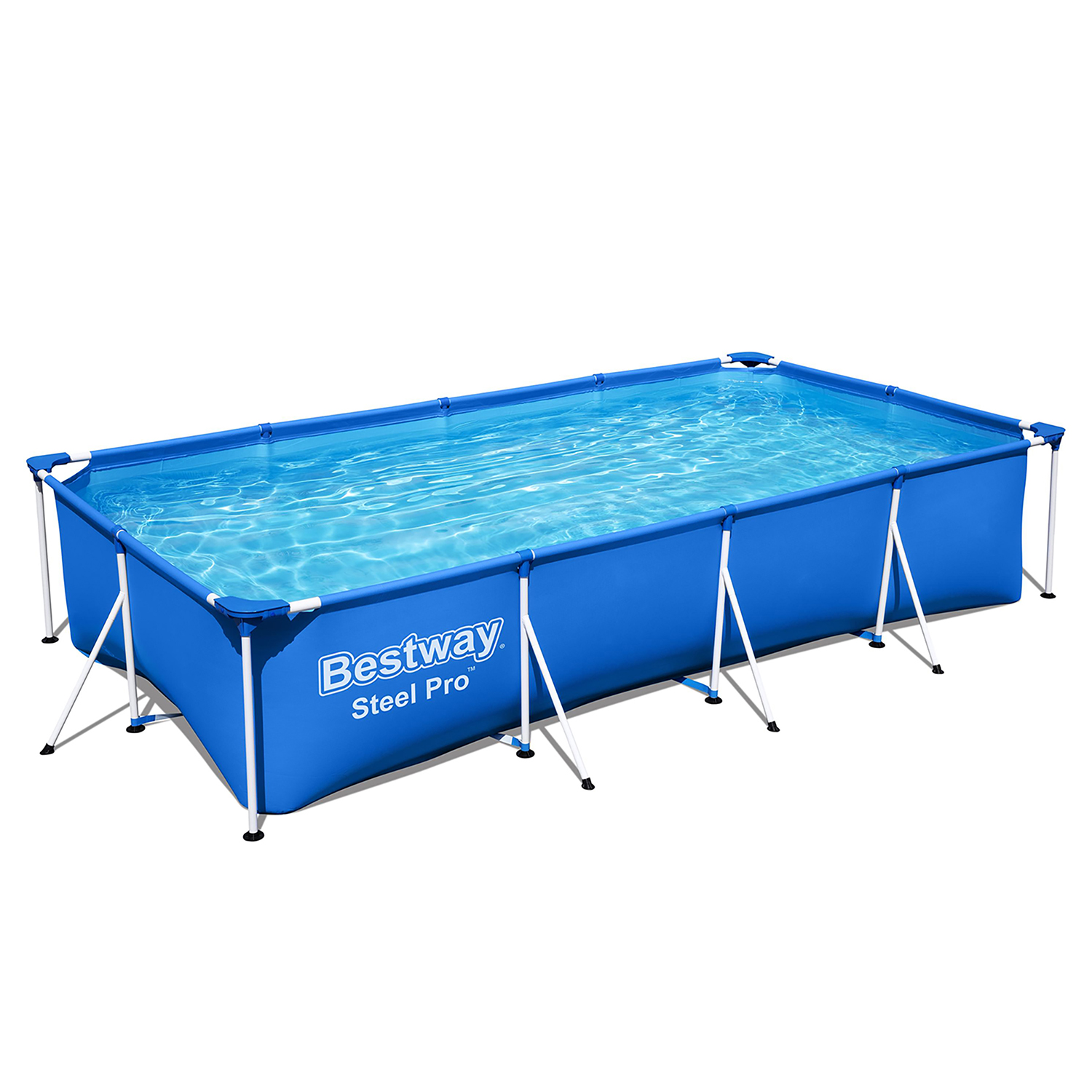 Steel Pro™ Frame Pool ohne Pumpe 400 x 211 x 81 cm , blau, eckig