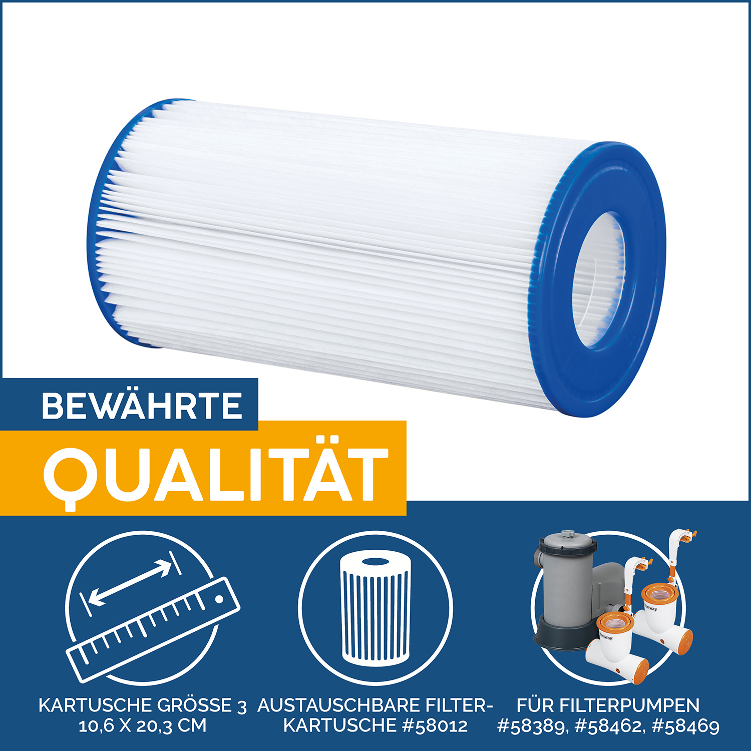 Flowclear™ Filterkartusche Gr. III, 10,6 x 20,3 cm