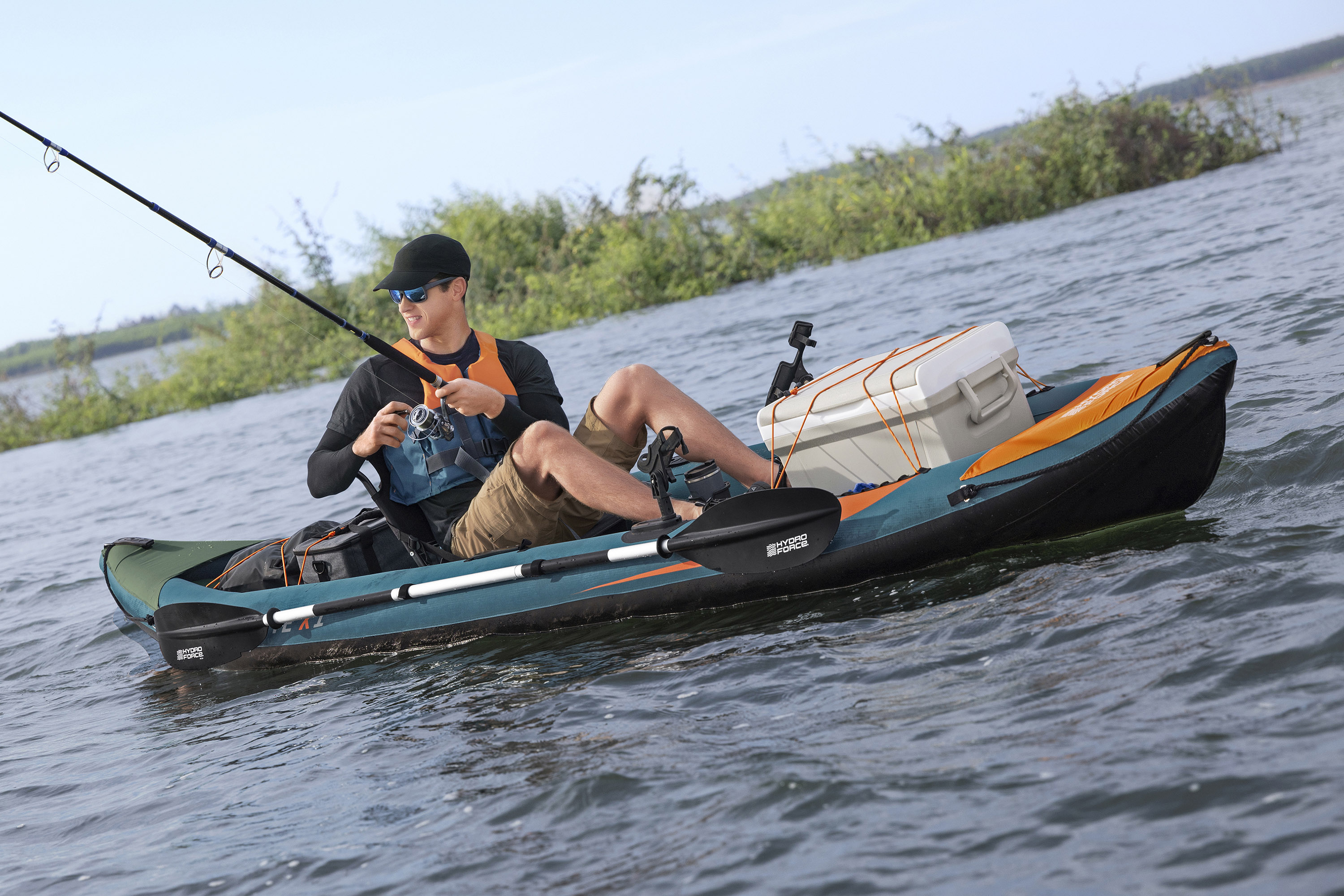 Hydro Force® Kajak Set Angler Elite™ mit Anglersitz 380 x 99 x 37 cm