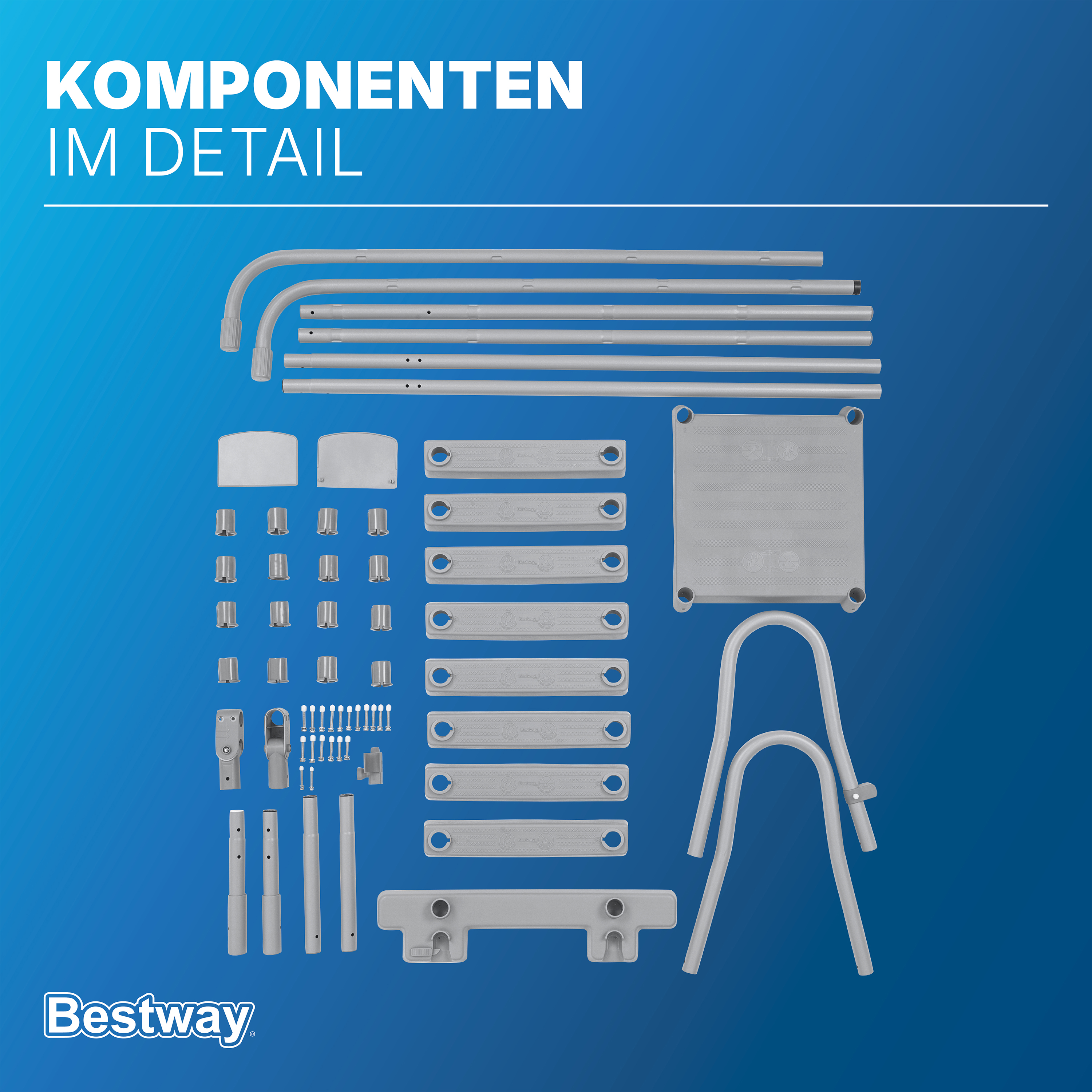 Bestway® Galvanisierte Premium-Poolleiter 132 cm