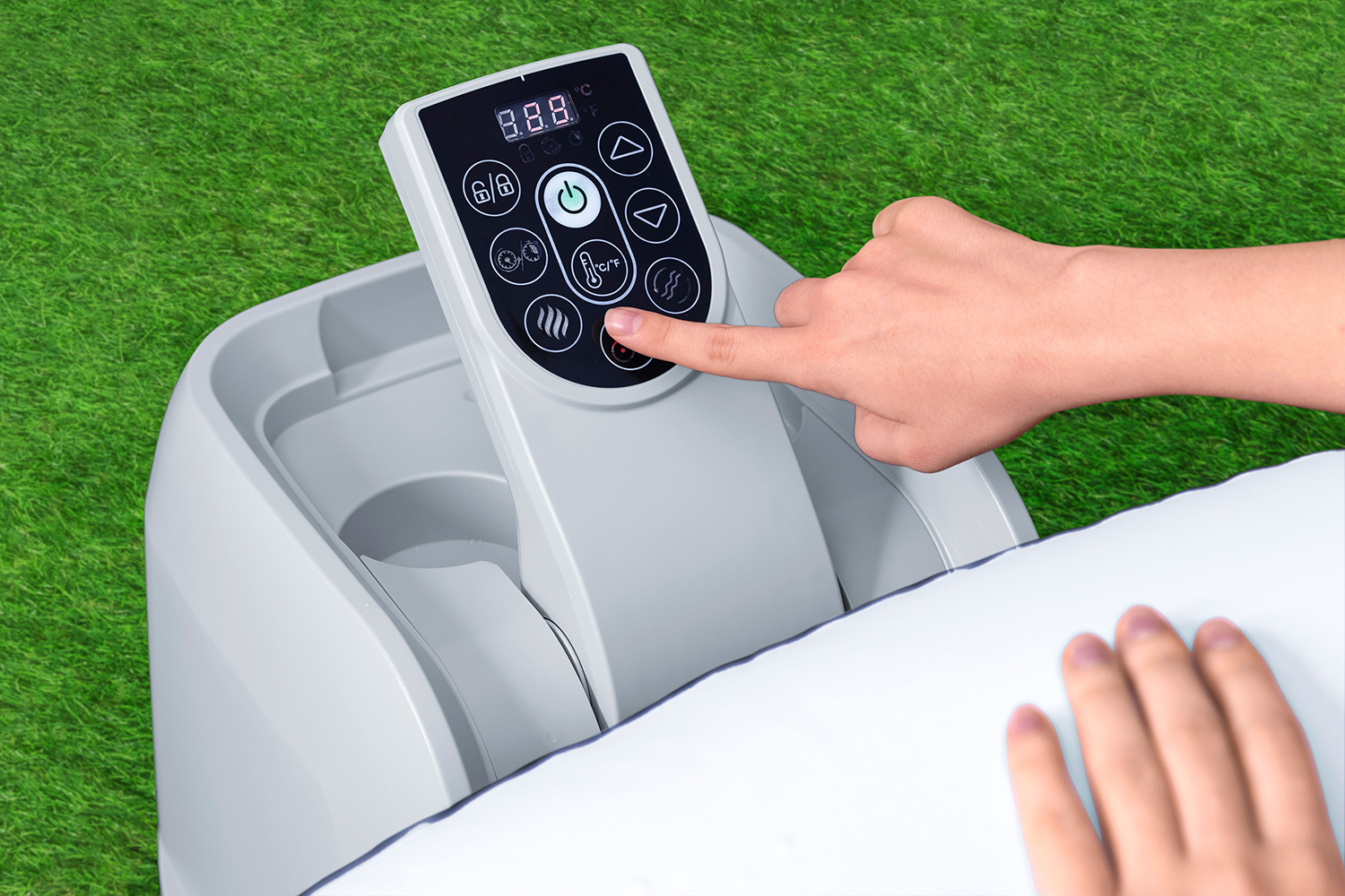 LAY-Z-SPA® Energiespar-Whirlpool Miami AirJet™ für 4 Personen Ø 180 x 66 cm, Dunkelblau