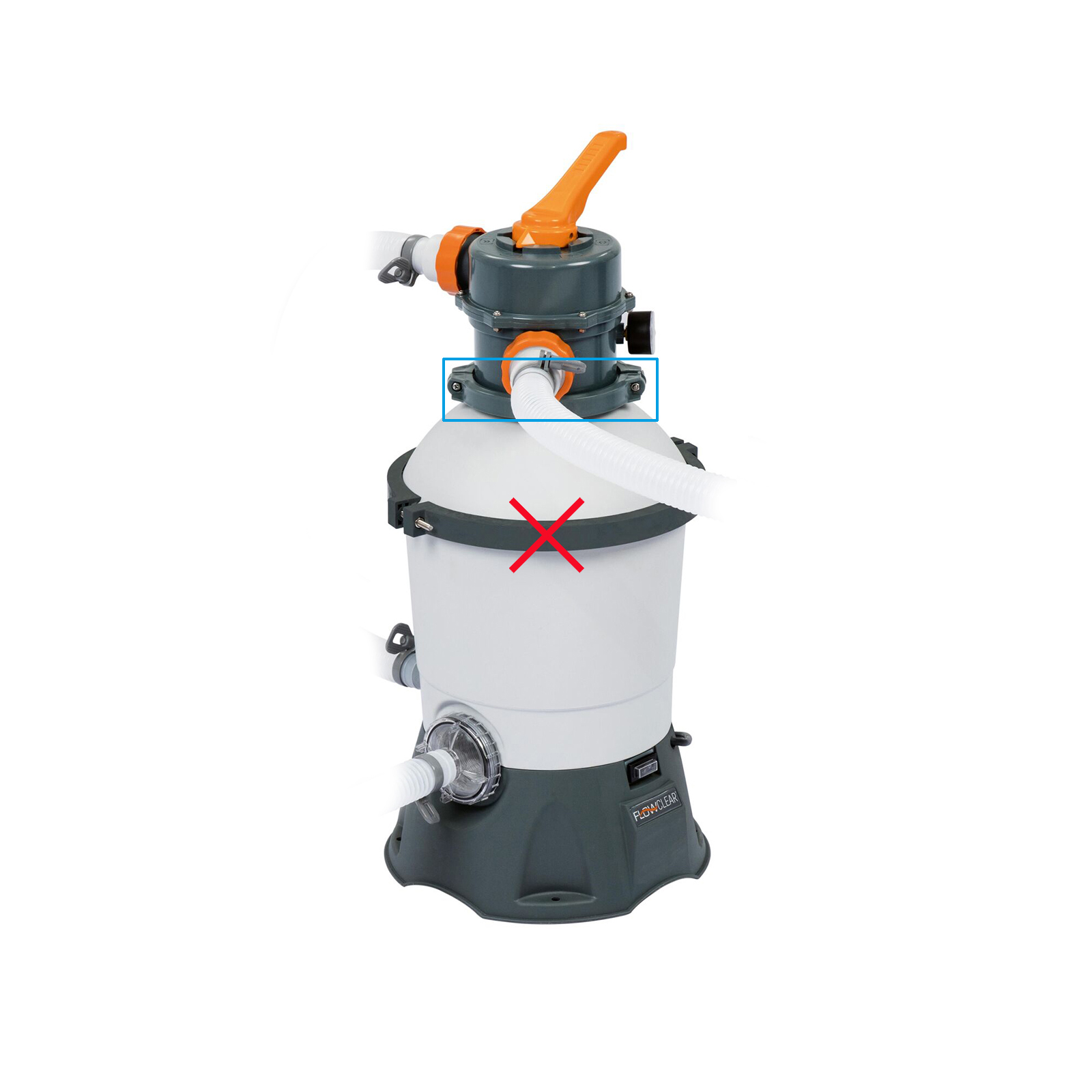 Bestway® Spare Part Top flange clamp for Flowclear™ sand filter unit (58515, 58634) Bestway® Spare Part Top flange clamp for Flowclear™ sand filter unit (58515, 58634)