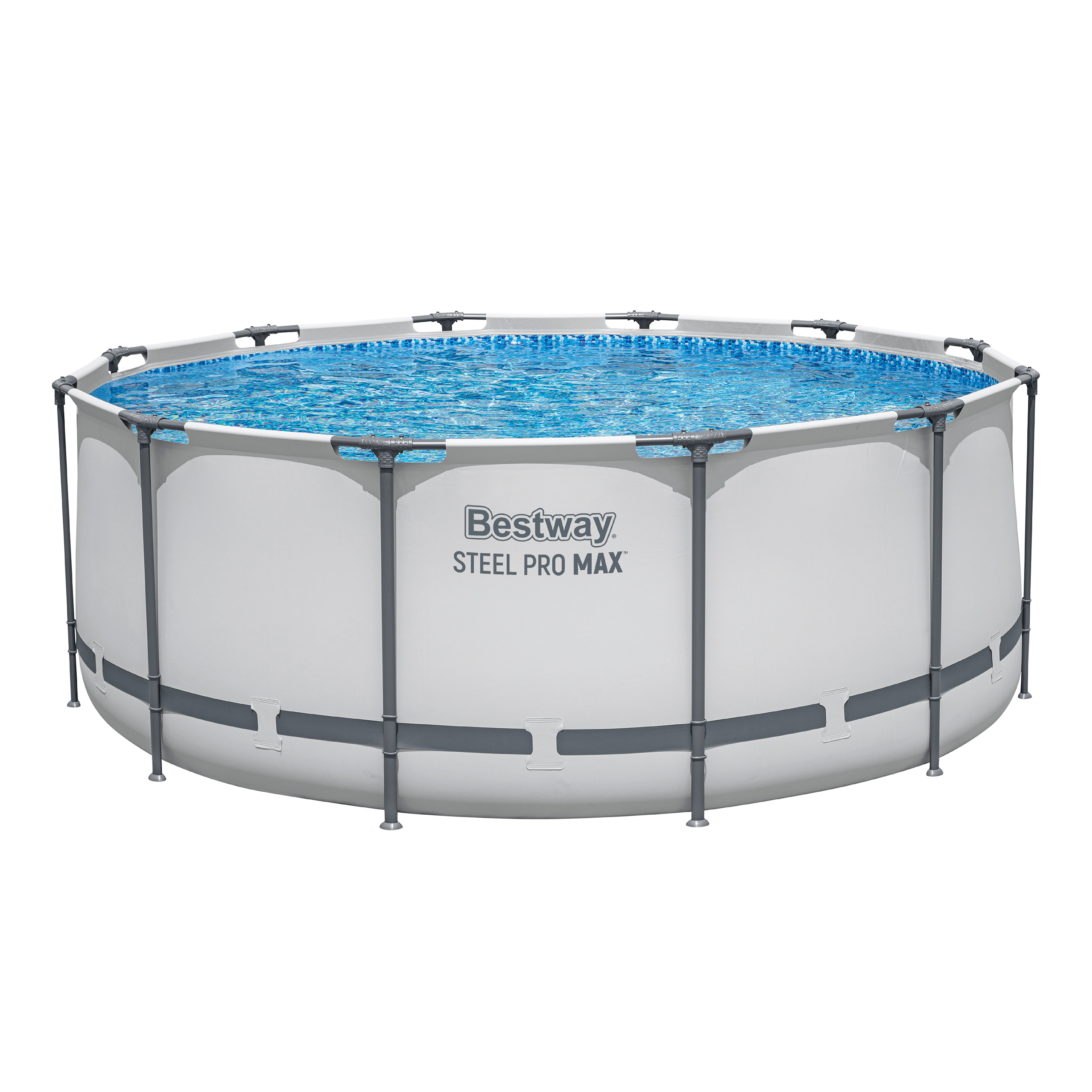 Steel Pro MAX™ Solo Pool ohne Zubehör Ø 366 x 122 cm, lichtgrau, rund