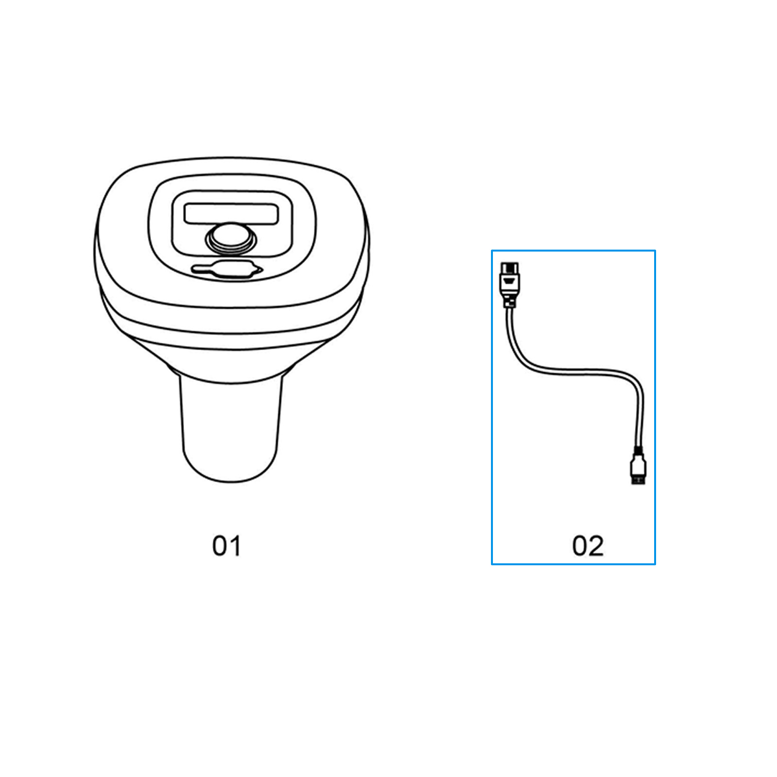 Bestway® Ersatzteil Ladekabel für Bestway® Hydrogenic Salzwasseranlage 0,5 g/h