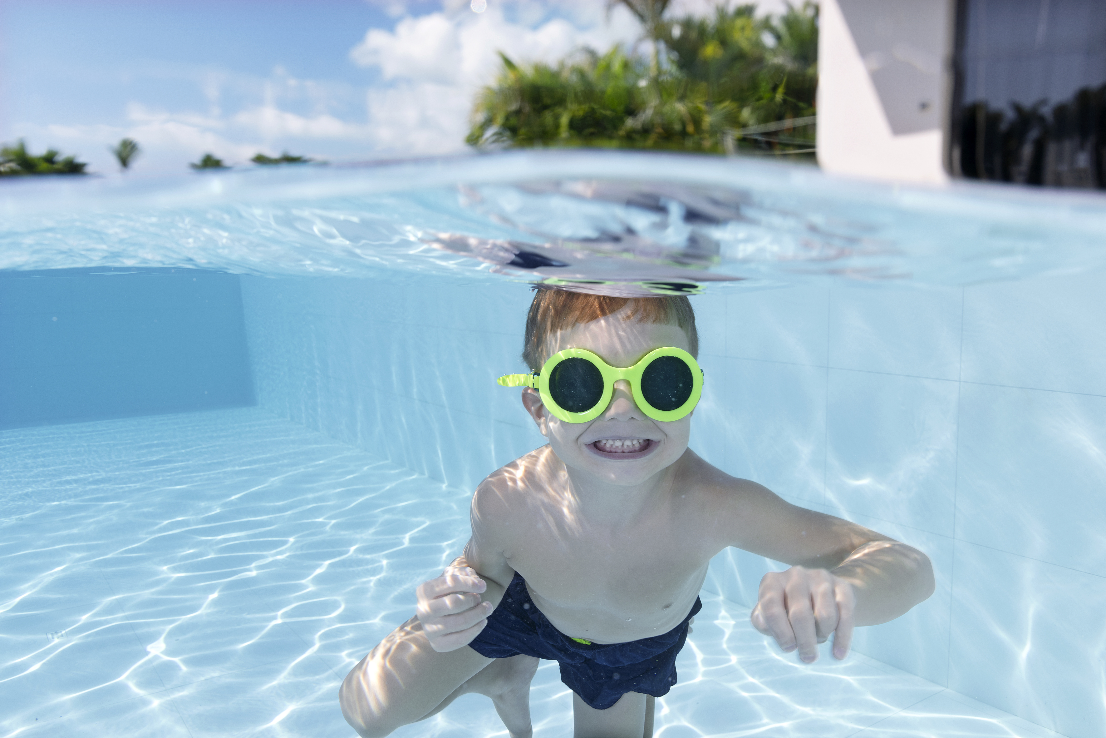 Schwimmbrille Aquashades™ ab 3 Jahren, Grün