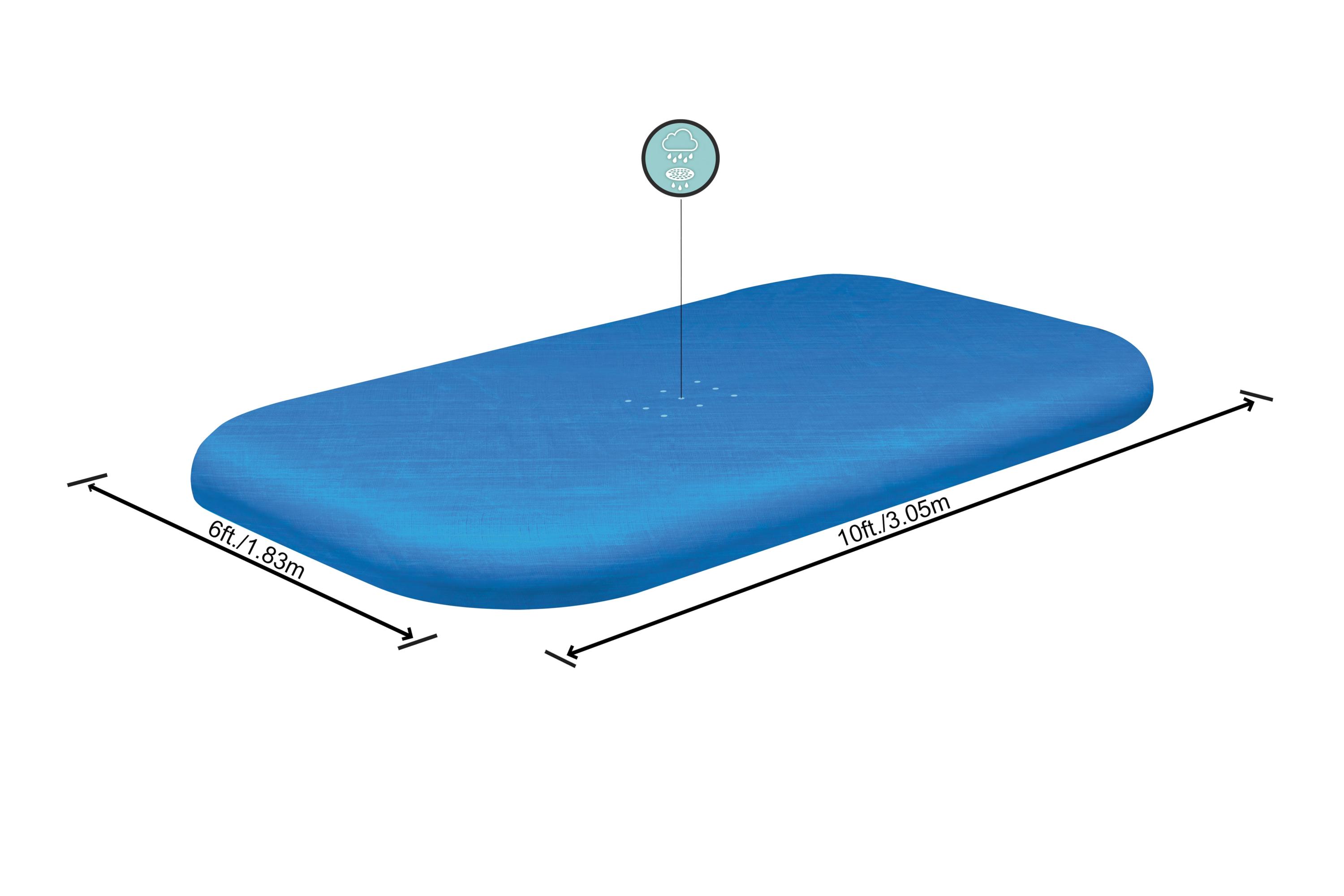 PE-Abdeckplane passend für 305 x 183 cm Family Pools, blau, eckig