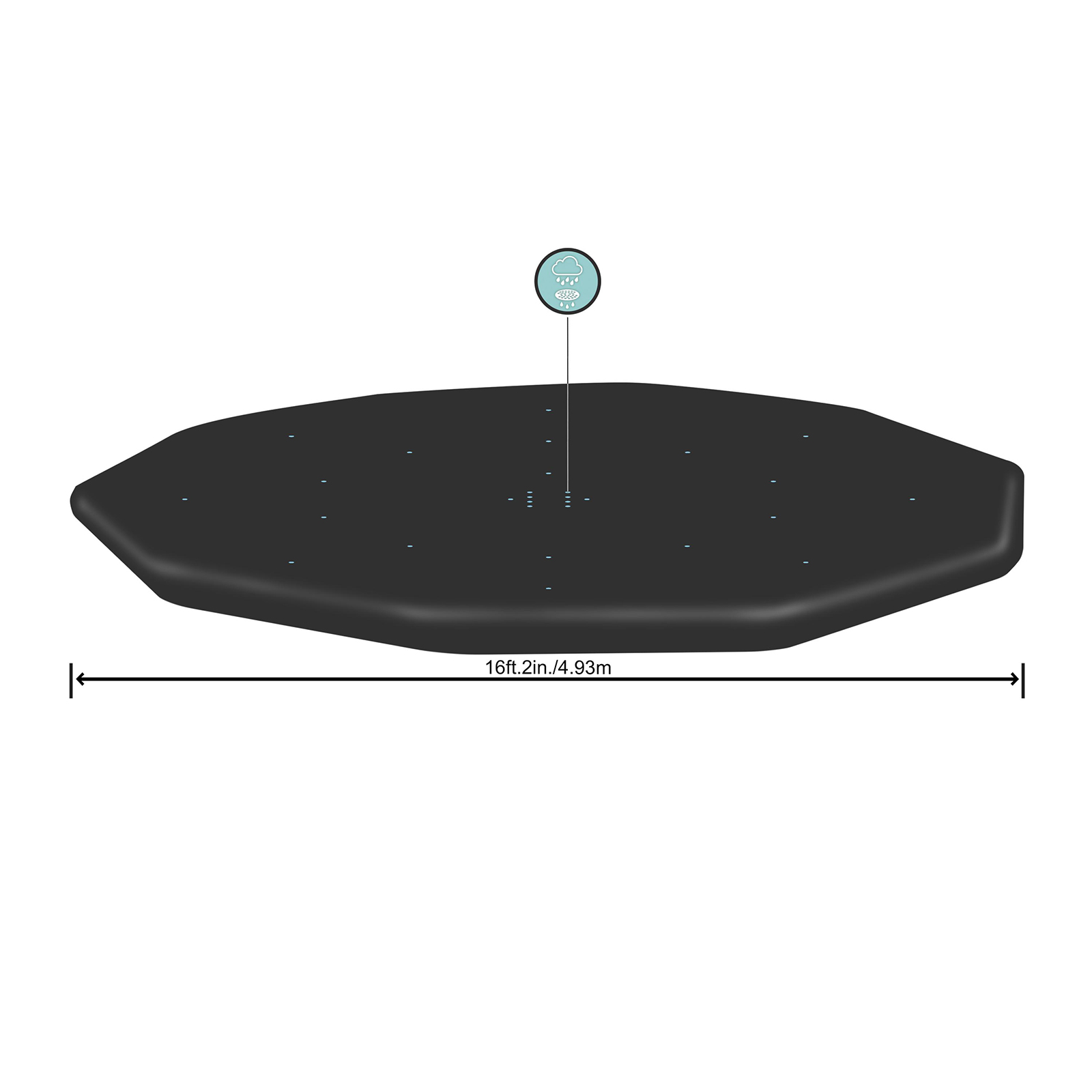 Bestway® Spare Part Pool cover (black) for Power Steel™ and Steel Pro MAX™ pools Ø 549 cm, round