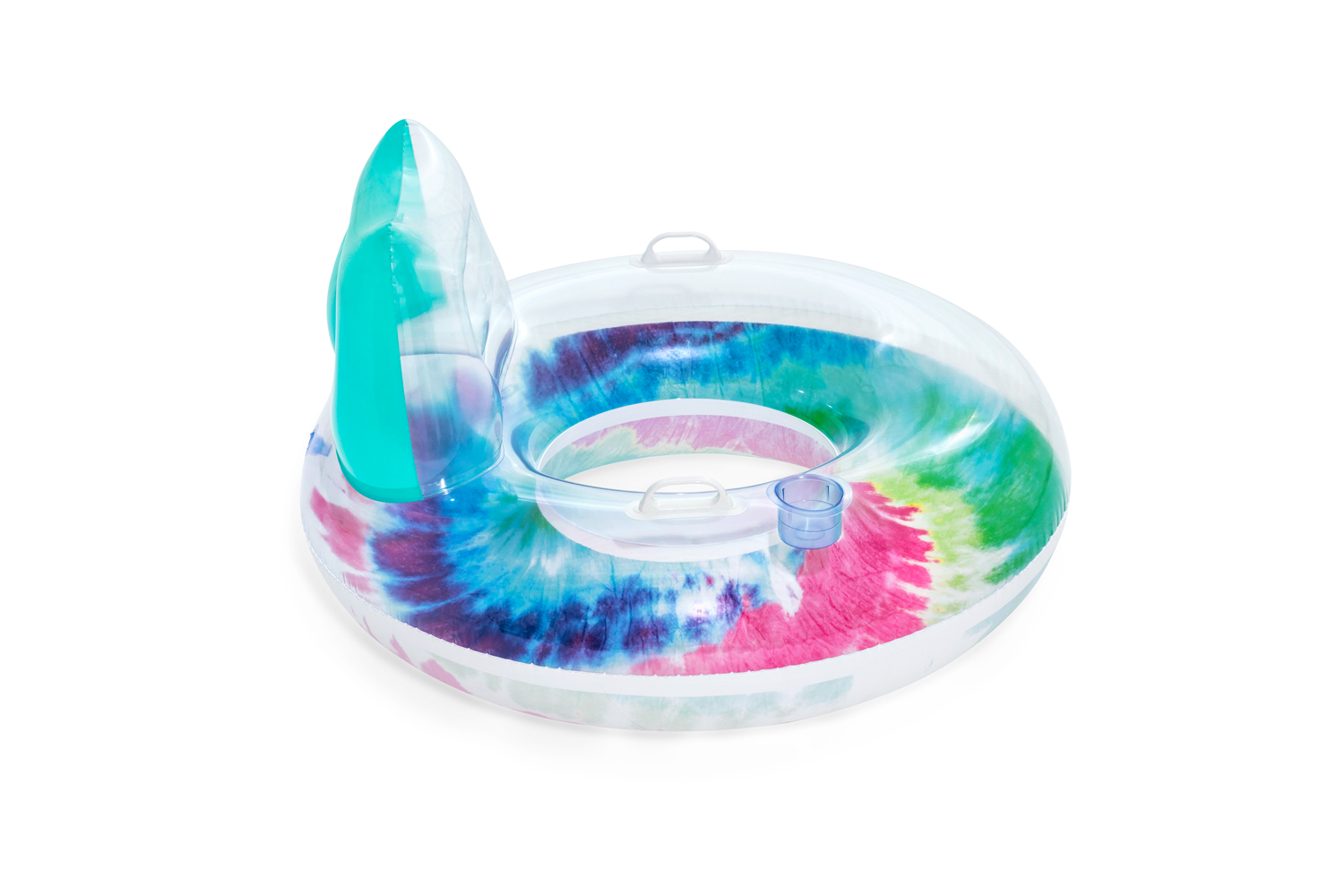 Schwimmring Tie Dye mit Kopfstütze 118 x 117 cm