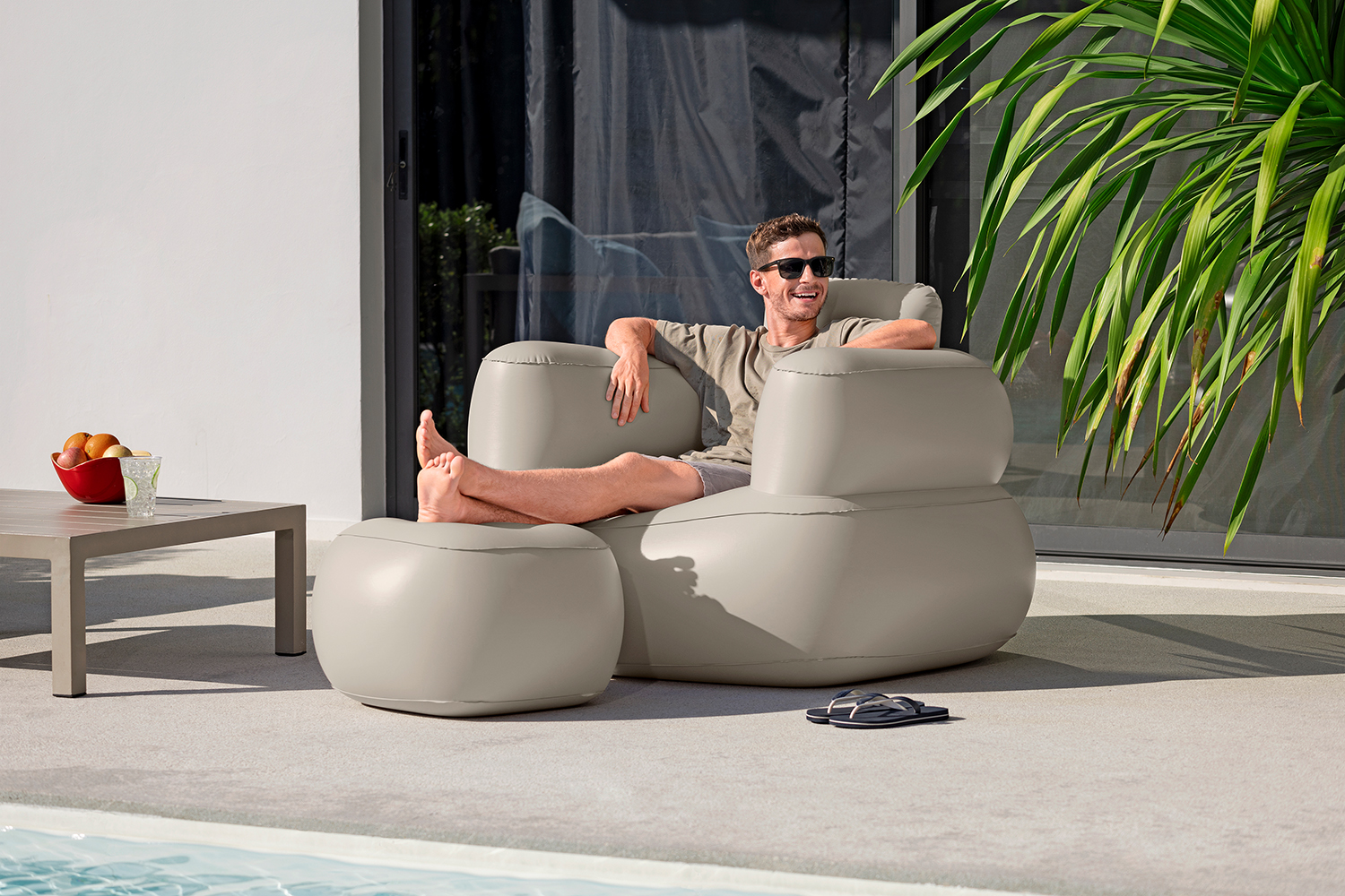 Luftsessel Comfi Cuber™ mit Fußhocker 107 x 99 x 80 cm, sortiert