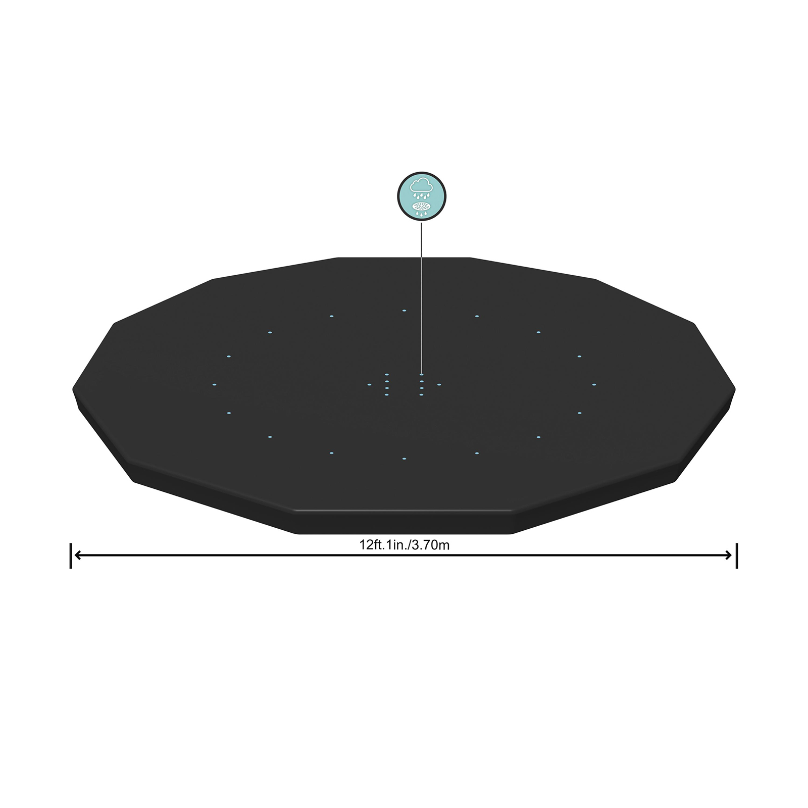 Bestway® Spare Part Pool cover (black) for Power Steel™ and Steel Pro MAX™ pools Ø 366 cm, round