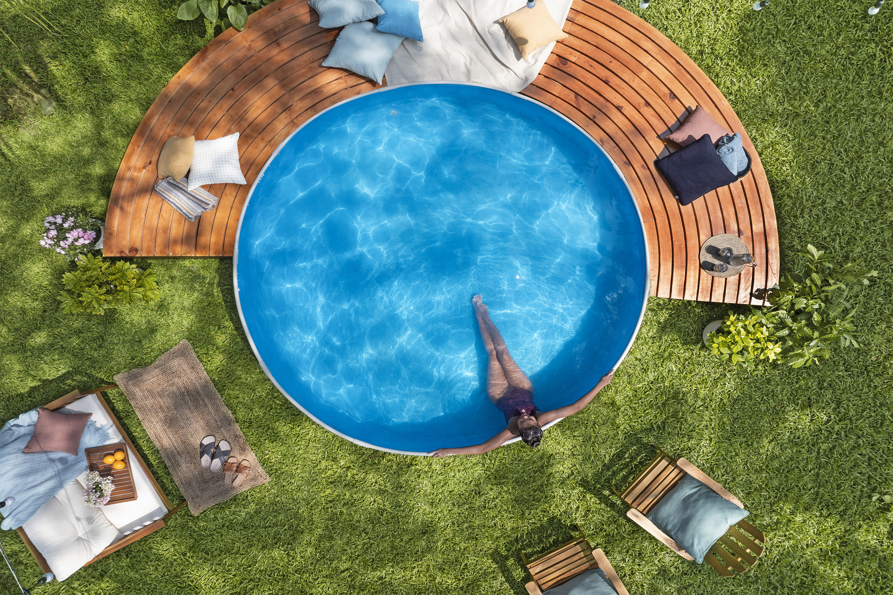 Tanx™ Stahlwandpool Set mit Filterpumpe Ø 305 x 61 cm, grau, rund