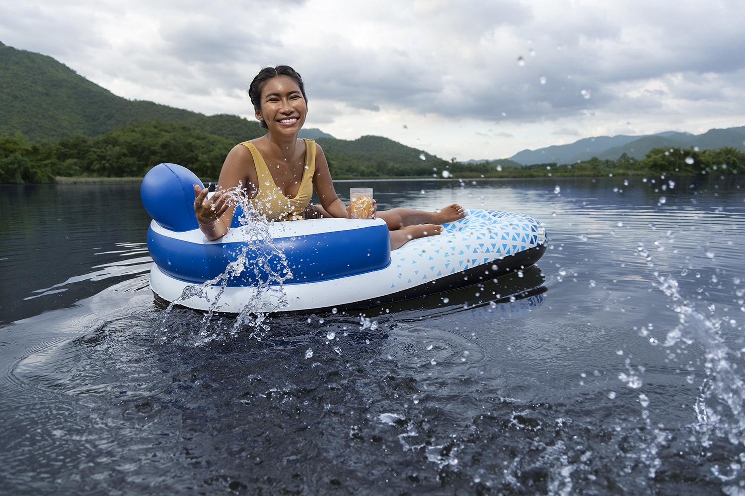 Hydro-Force™ Poolliege Indigo Wave™ 191 x 107 cm