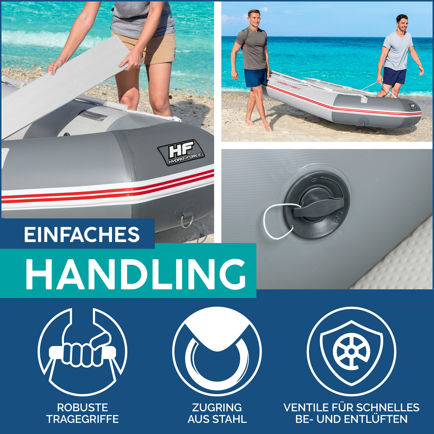 Hydro-Force™ Sportboot Komplett-Set Caspian Pro™ 280 x 152 x 42 cm