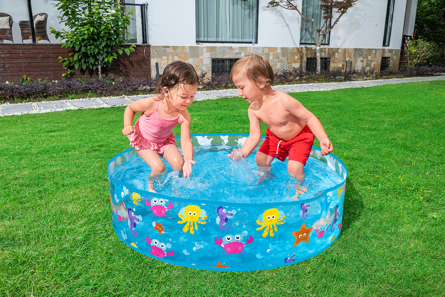 Bestway® ?48" x H10"/?1.22m x H25cm Fill 'N Fun Sparking Sea Pool Bestway® ?48" x H10"/?1.22m x H25cm Fill 'N Fun Sparking Sea Pool