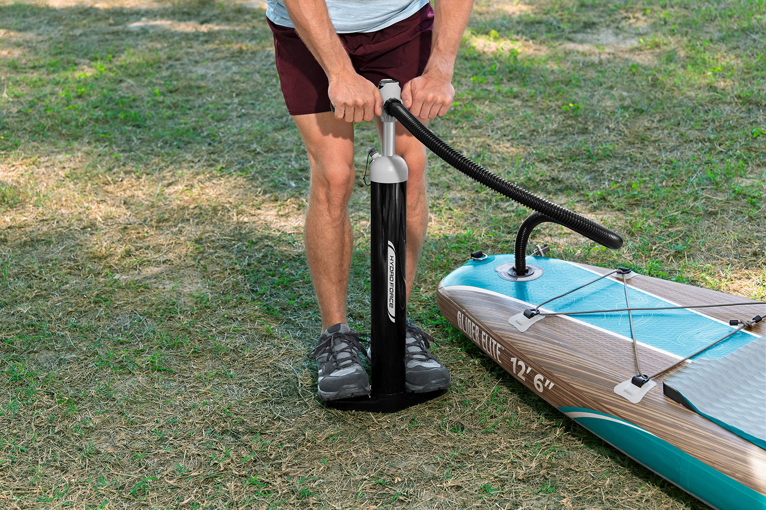 Hydro Force® SUP Touring Board-Set Glider Elite™ mit Sitz 381 x 79 x 15 cm