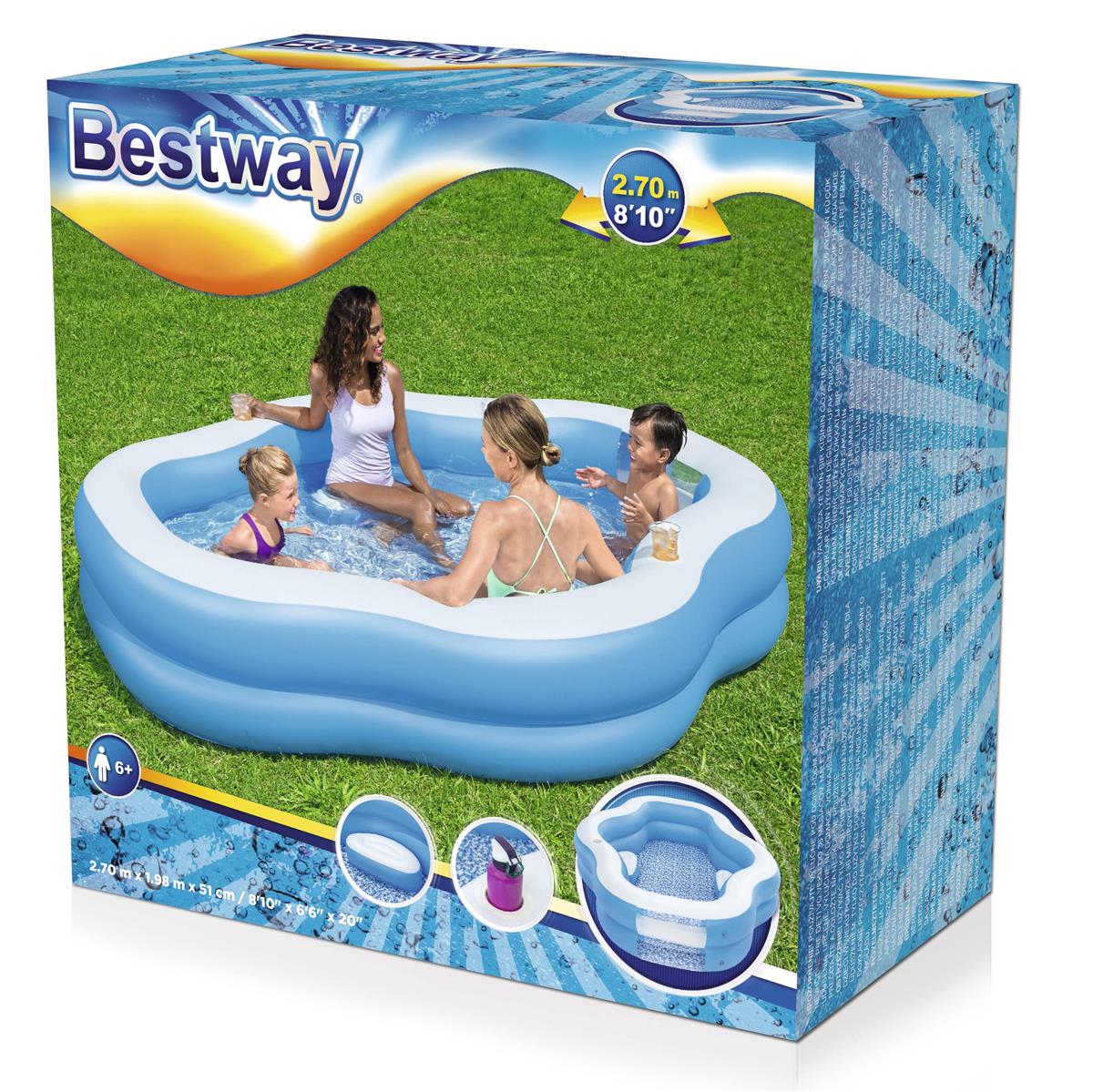 Splash View™ Family Pool mit Seitenfenster 270 x 198 x 51 cm