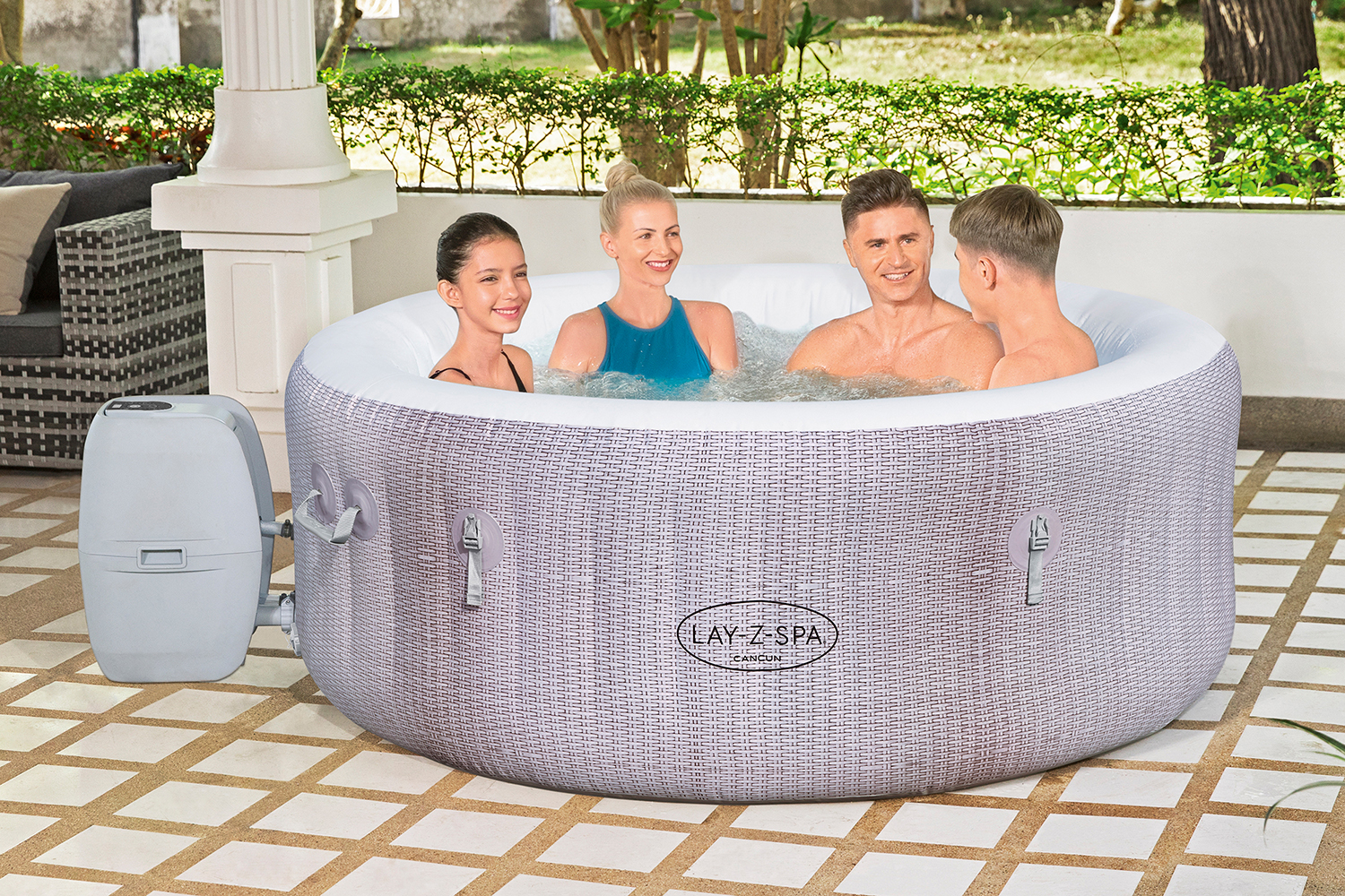 LAY-Z-SPA® Whirlpool Cancun AirJet™ Ø 180 x 66 cm, rund