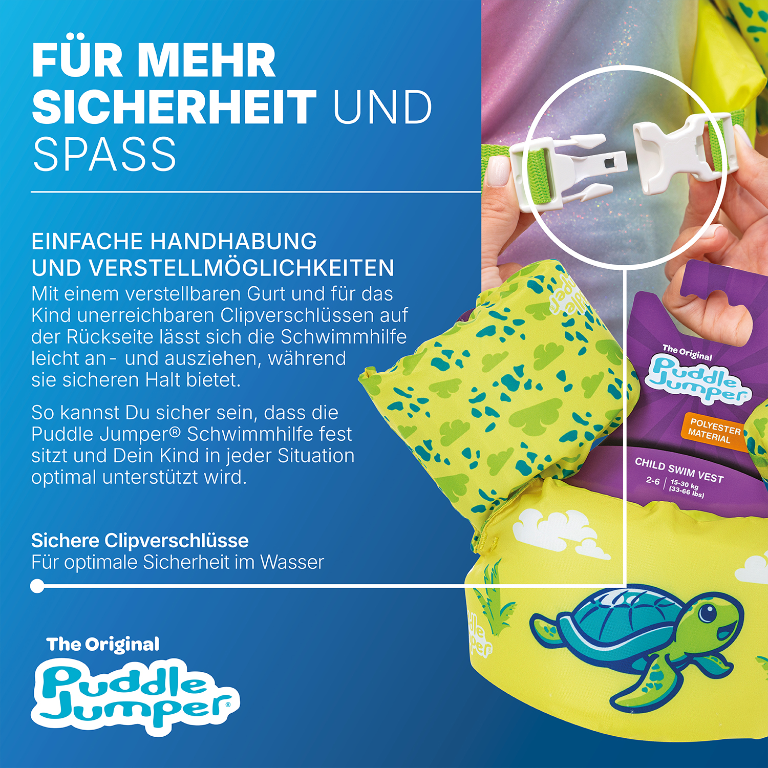 Puddle Jumper® Schwimmflügelweste Kleine Schildkröte 2-6 Jahre
