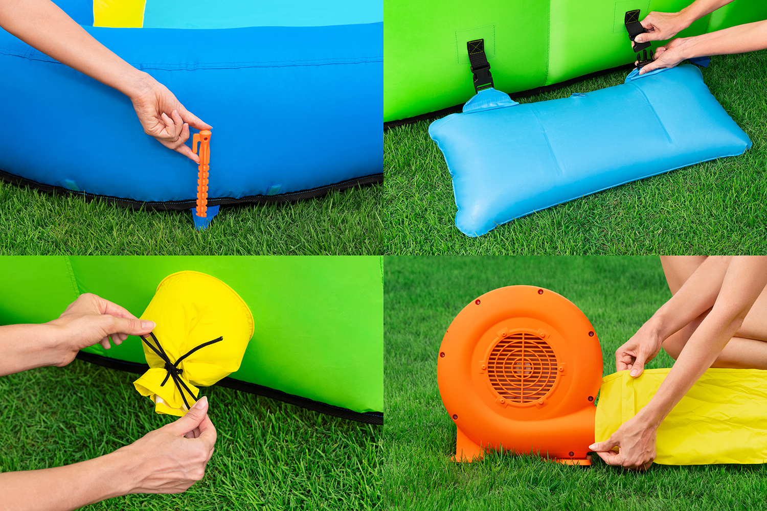 H2OGO!® Mega-Wasserpark Wasserberg mit Dauergebläse 435 x 286 x 267 cm