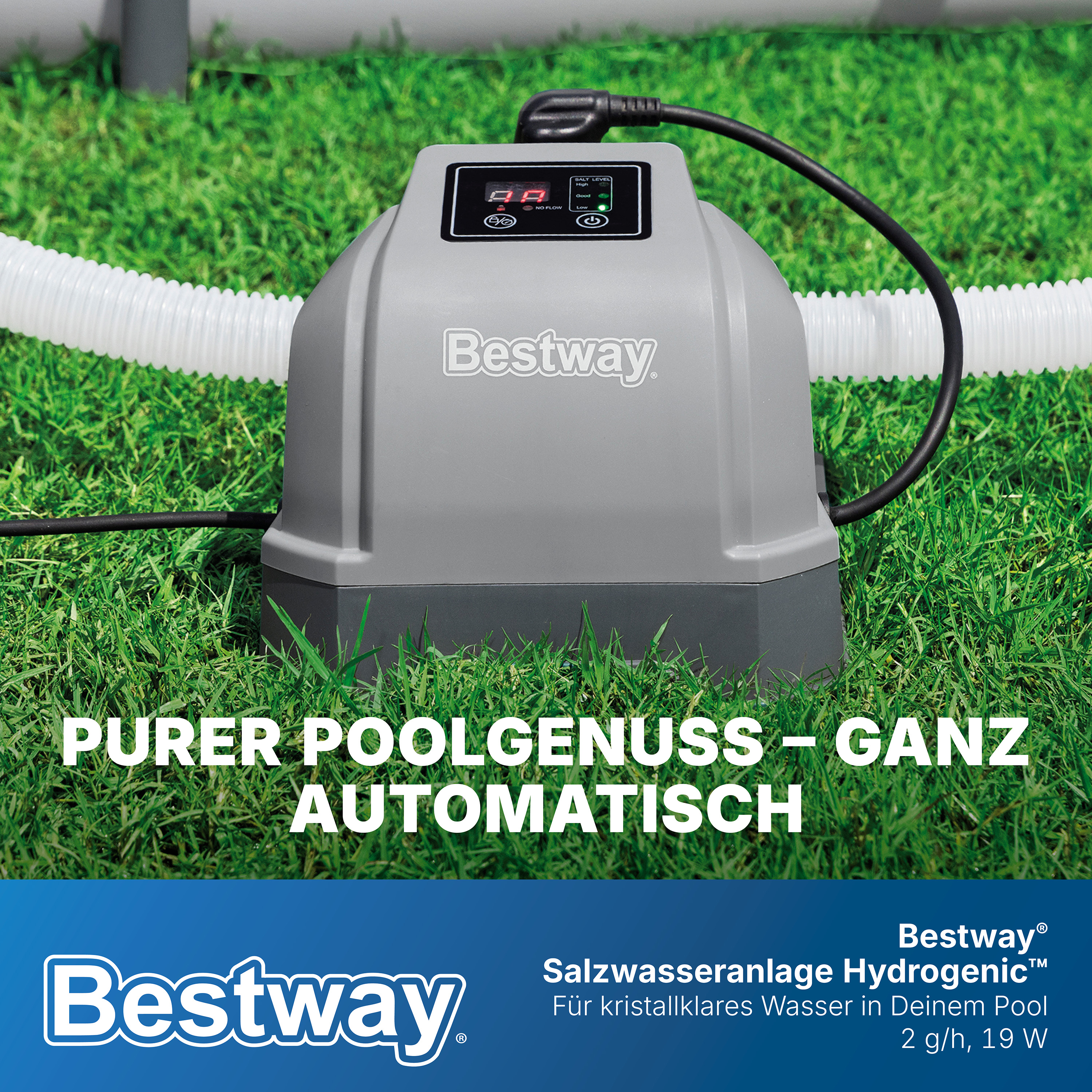 Salzwasseranlage Hydrogenic™ 2 g/h, 19 W