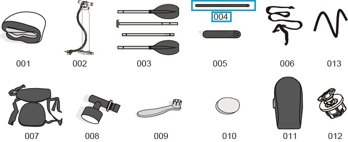 Bestway® Spare Part Footrest tube for various Hydro-Force™ SUP's