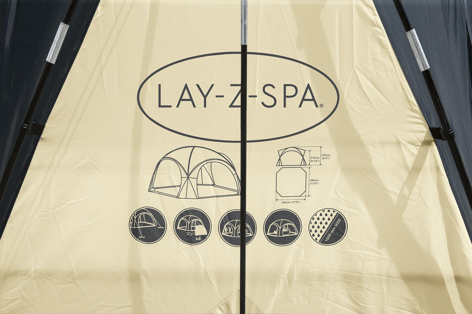 LAY-Z-SPA® Xtras Pavillon 390 x 390 x 255 cm