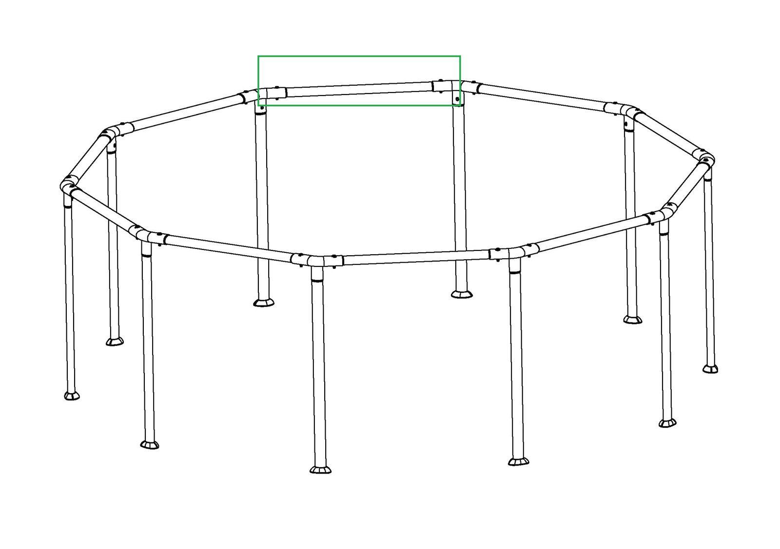Bestway® Spare Part Top rail (grey) for Steel Pro MAX™ pools Ø 305 / 366 cm, round