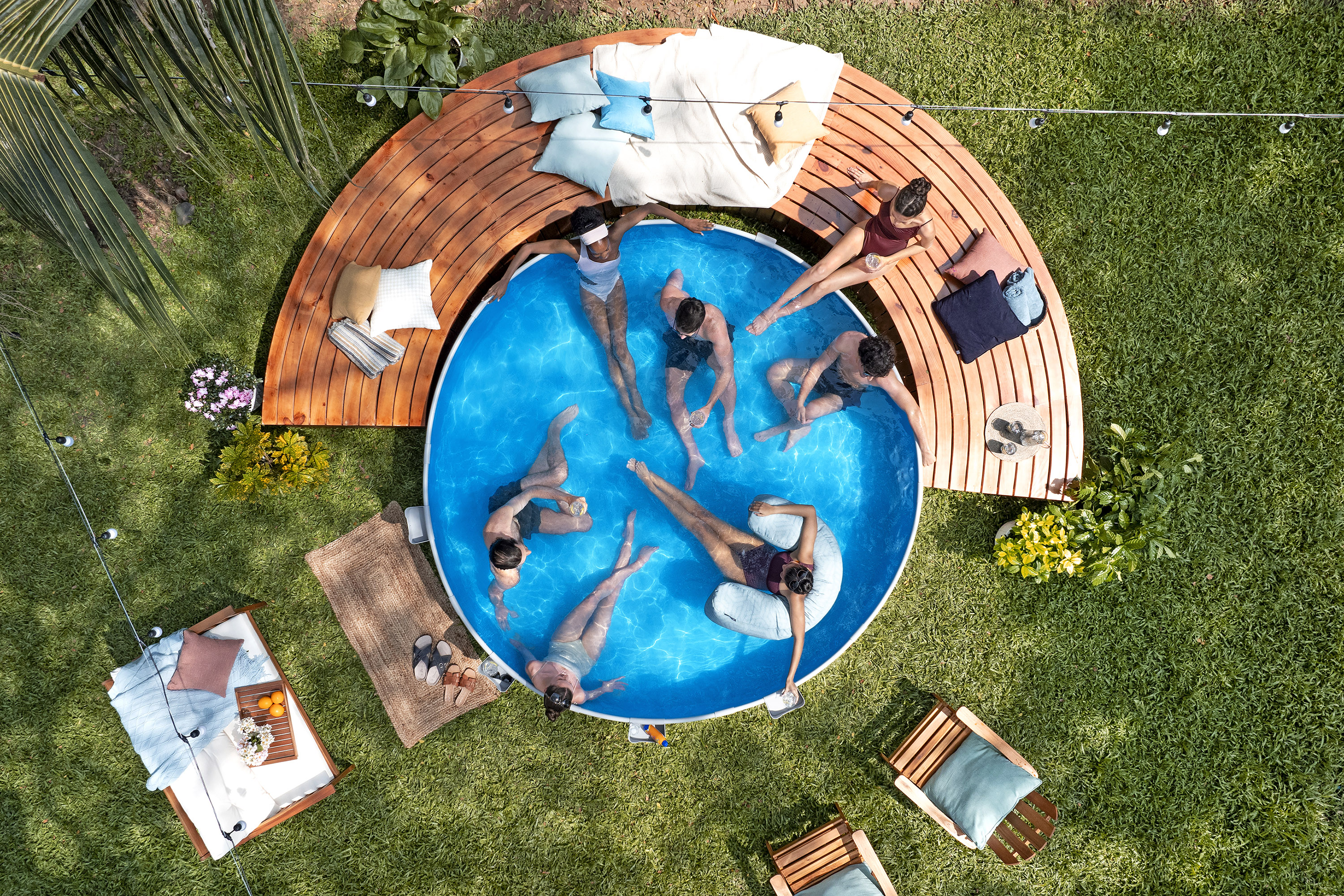 Tanx™ Stahlwandpool Set mit Filterpumpe Ø 305 x 61 cm, grau, rund