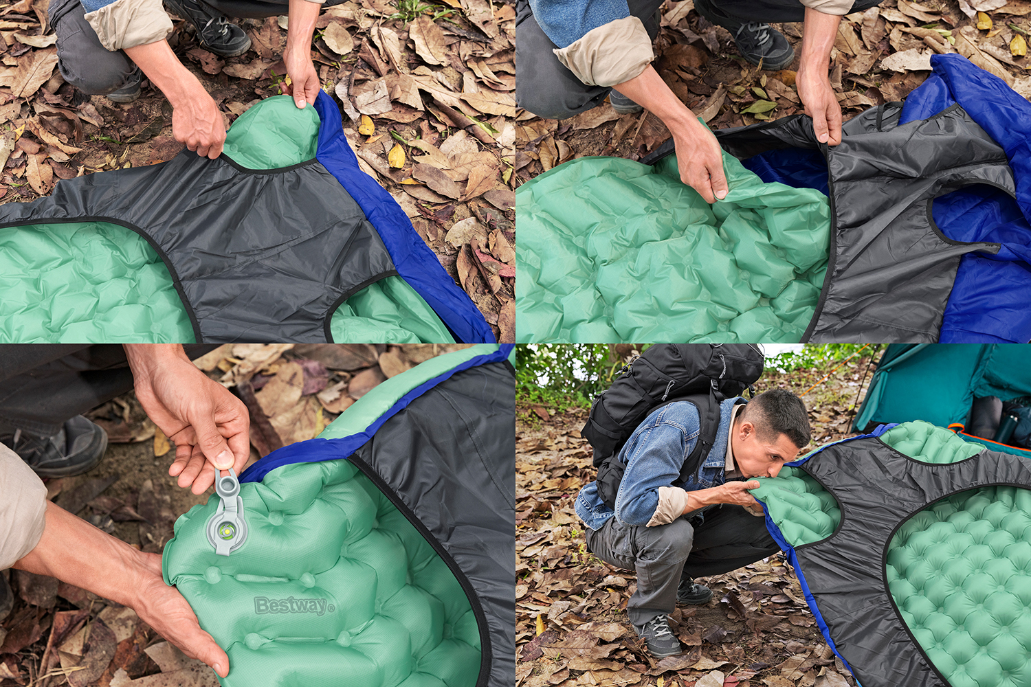 2-in-1-Schlafsack Wanderlite™ mit integrierbarer, aufblasbarer Isomatte 203 x 75 x 9 cm