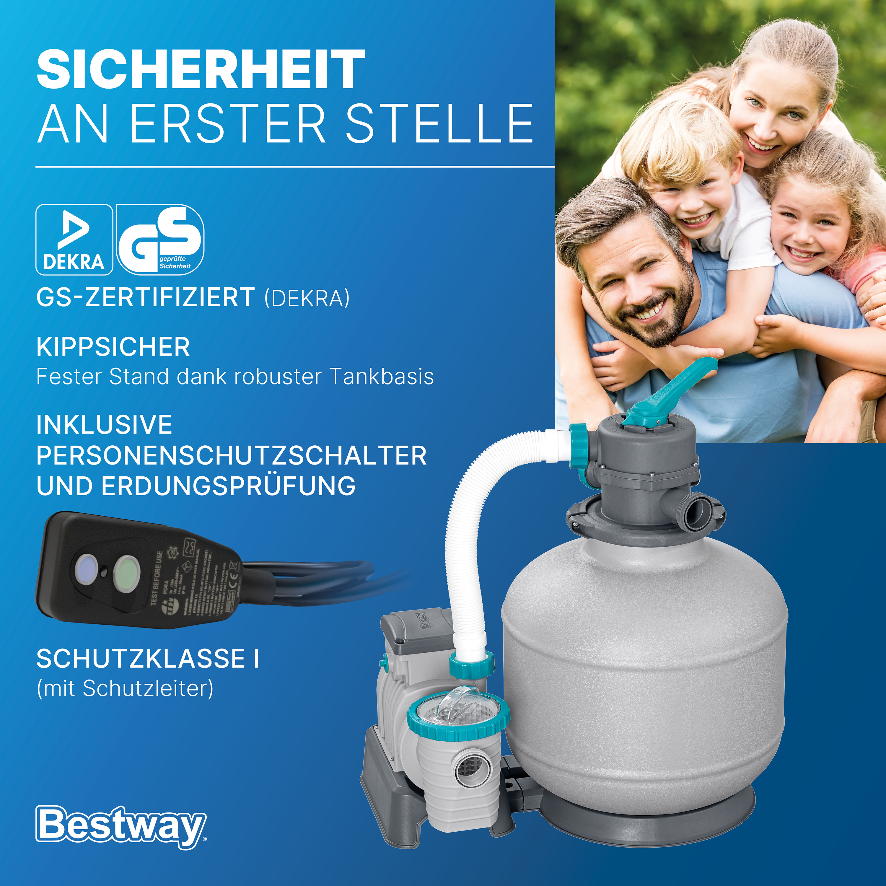 Sandfilteranlage mit Zeitschaltuhr 8.327 l/h, 280 W