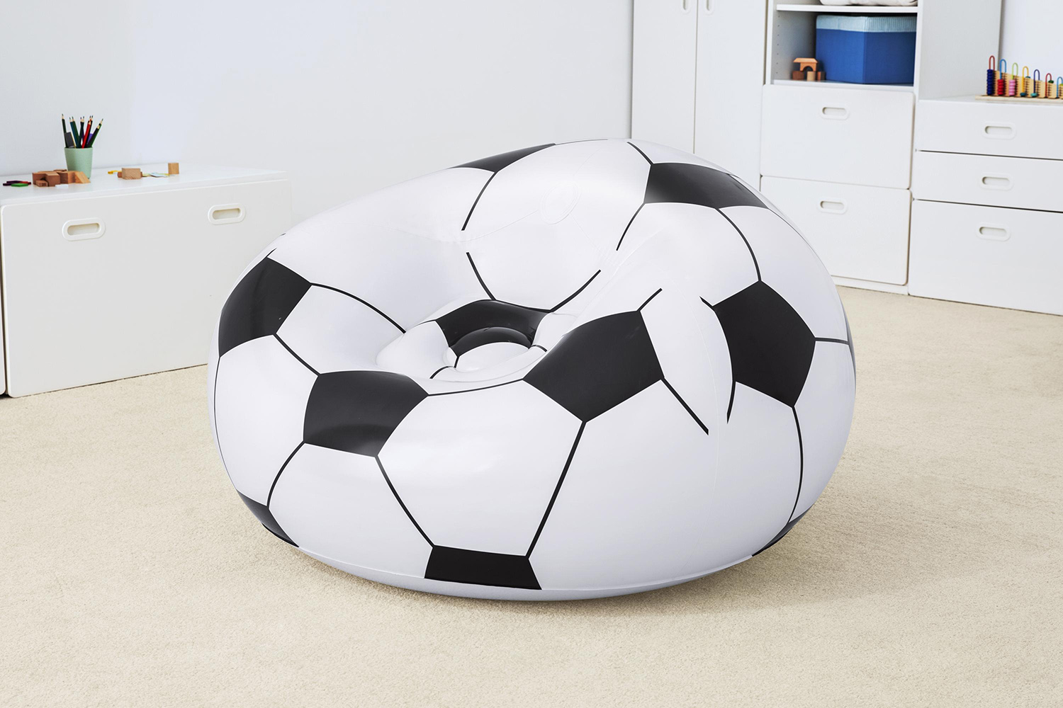 Up, In & Over™ 45" x 44" x 26"/1.14m x 1.12m x 66cm Beanless Soccer Ball Chair