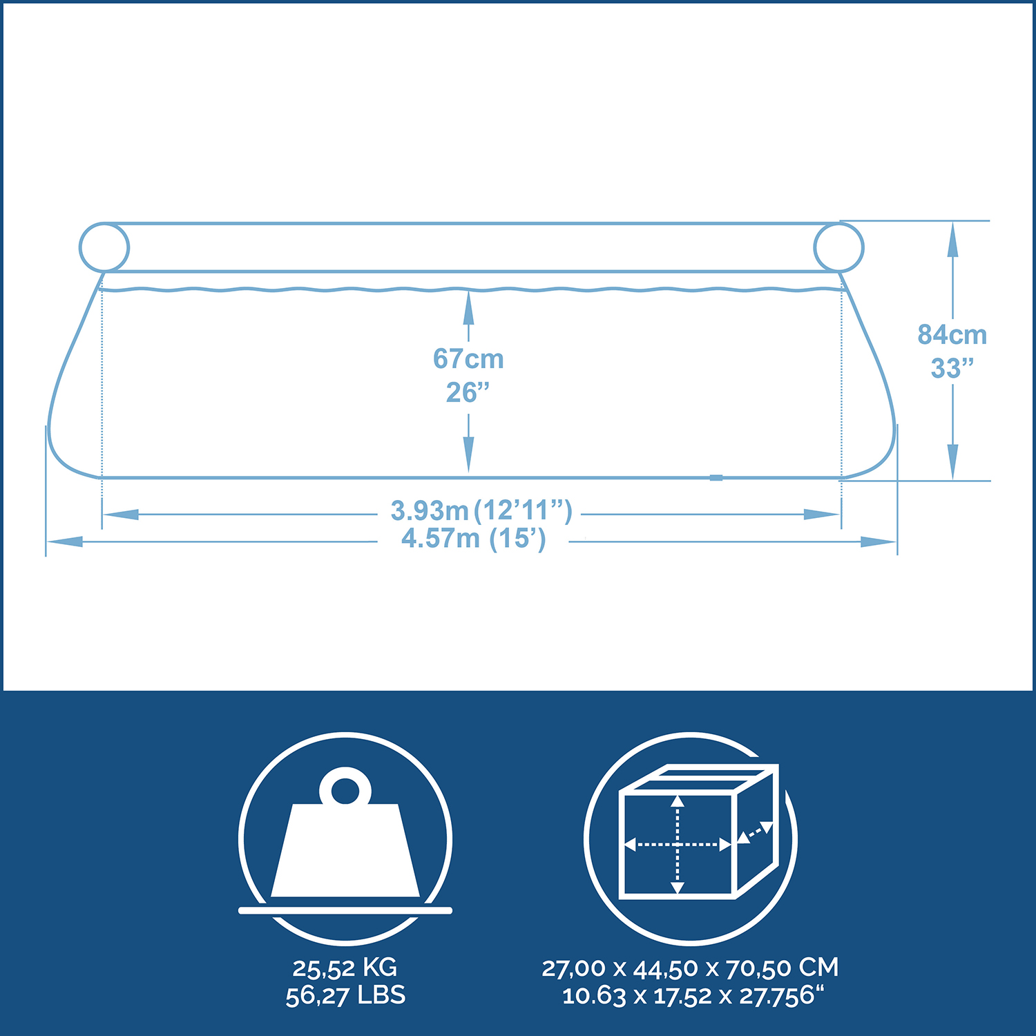 Fast Set™ Aufstellpool Set mit Filterpumpe Ø 457 x 84 cm, Rattan-Optik (Schiefergrau), rund