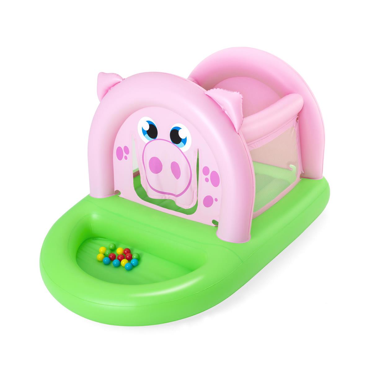 Up, In & Over™ 7'10" x 64" x 54"/2.39m x 1.62m x 1.37m Oinkster Pig Bouncer and Ball Pit