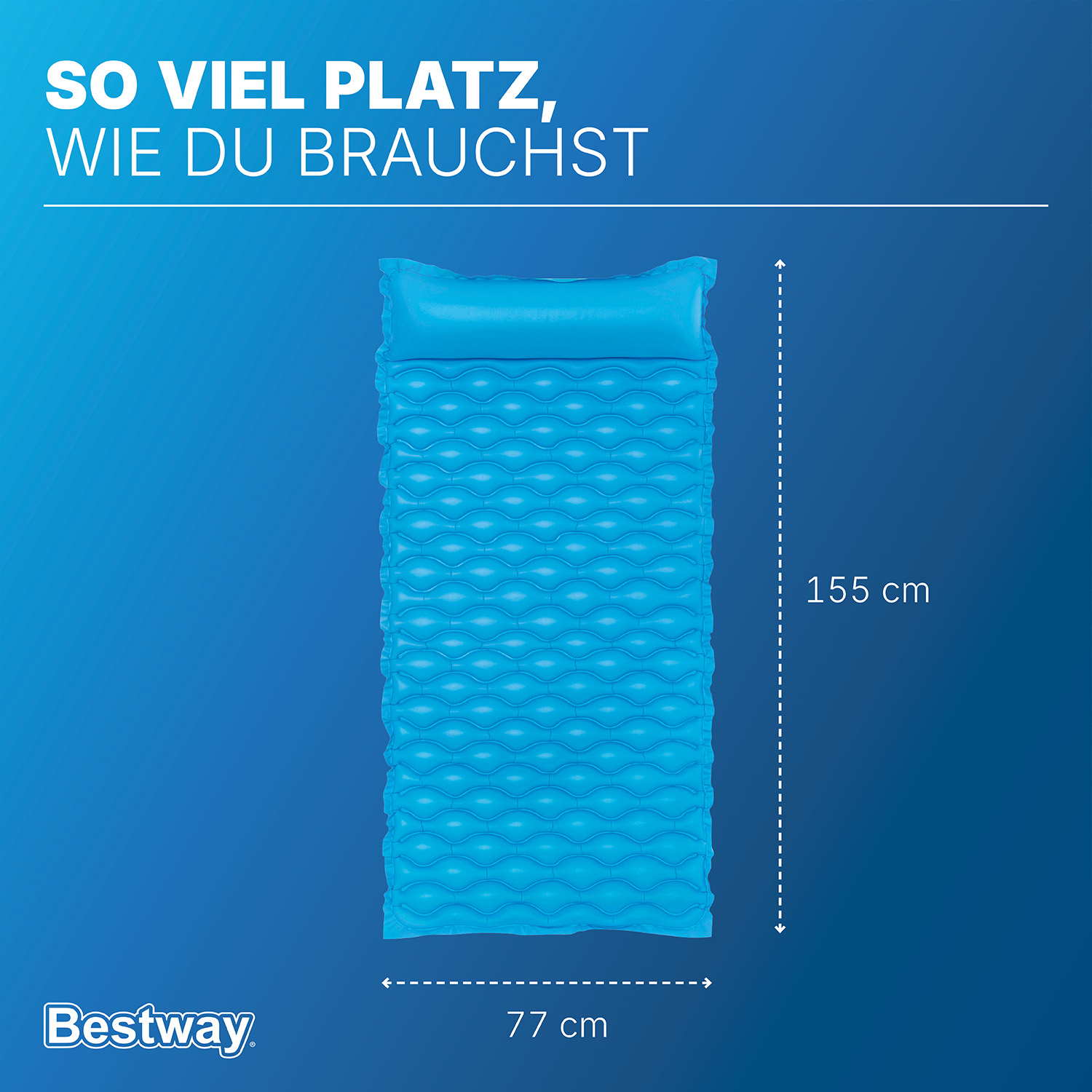 Luftmatratze Float 'n Roll 213 x 86 cm, Blau